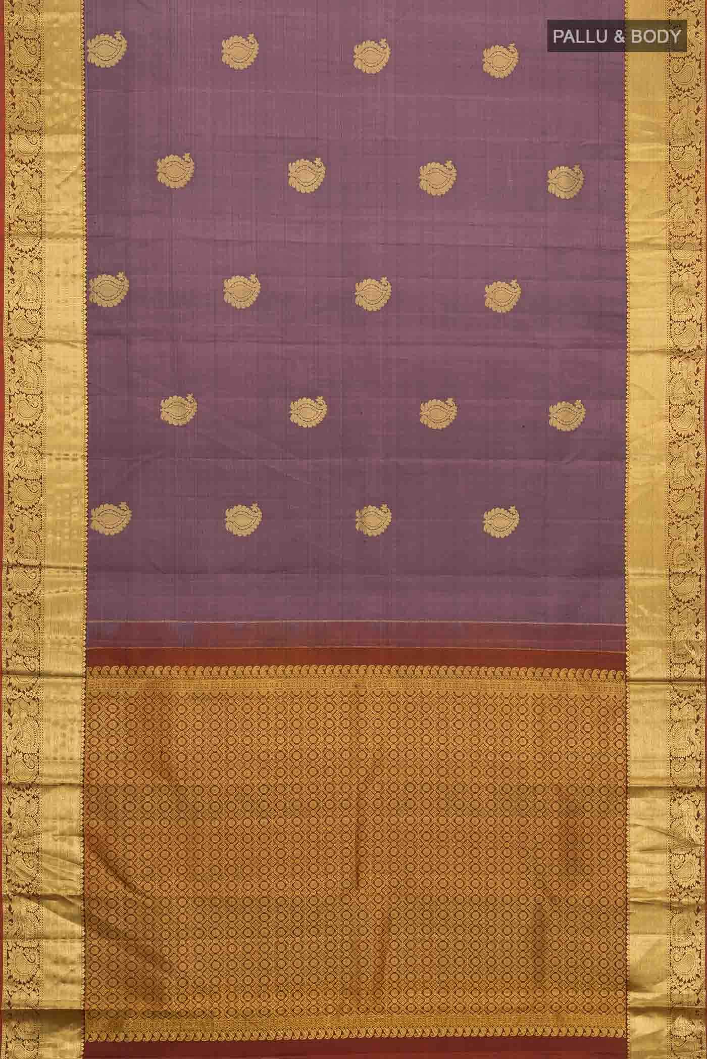 Lavender Kanchipuram Silk Saree