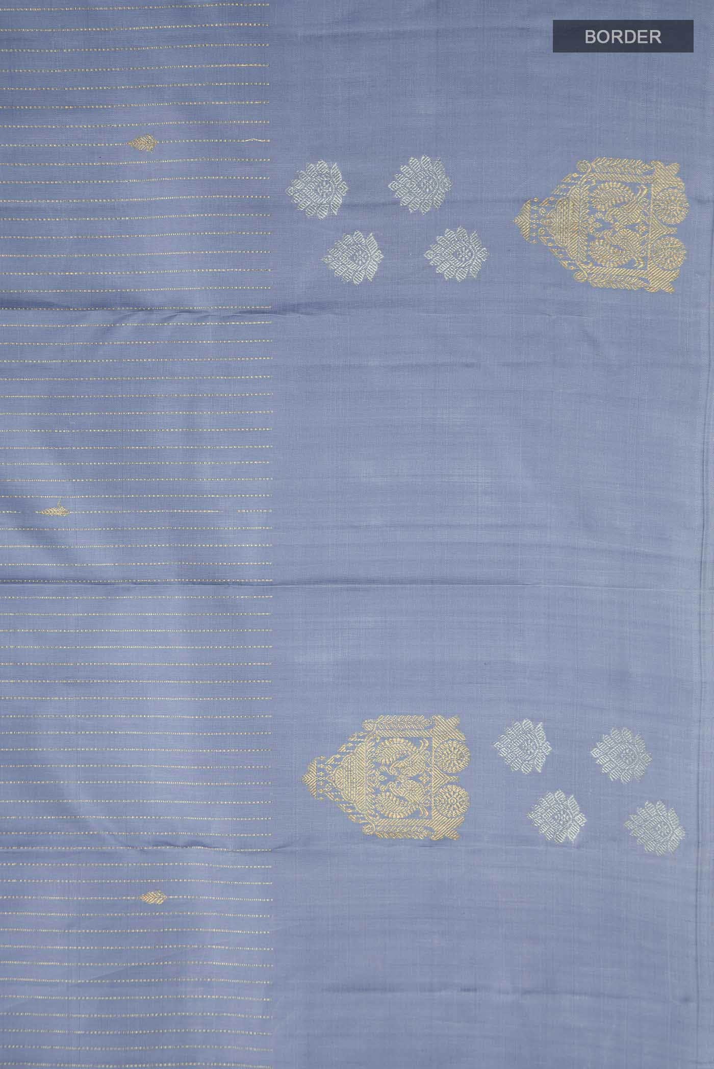 Grey Kanchipuram Silk Saree