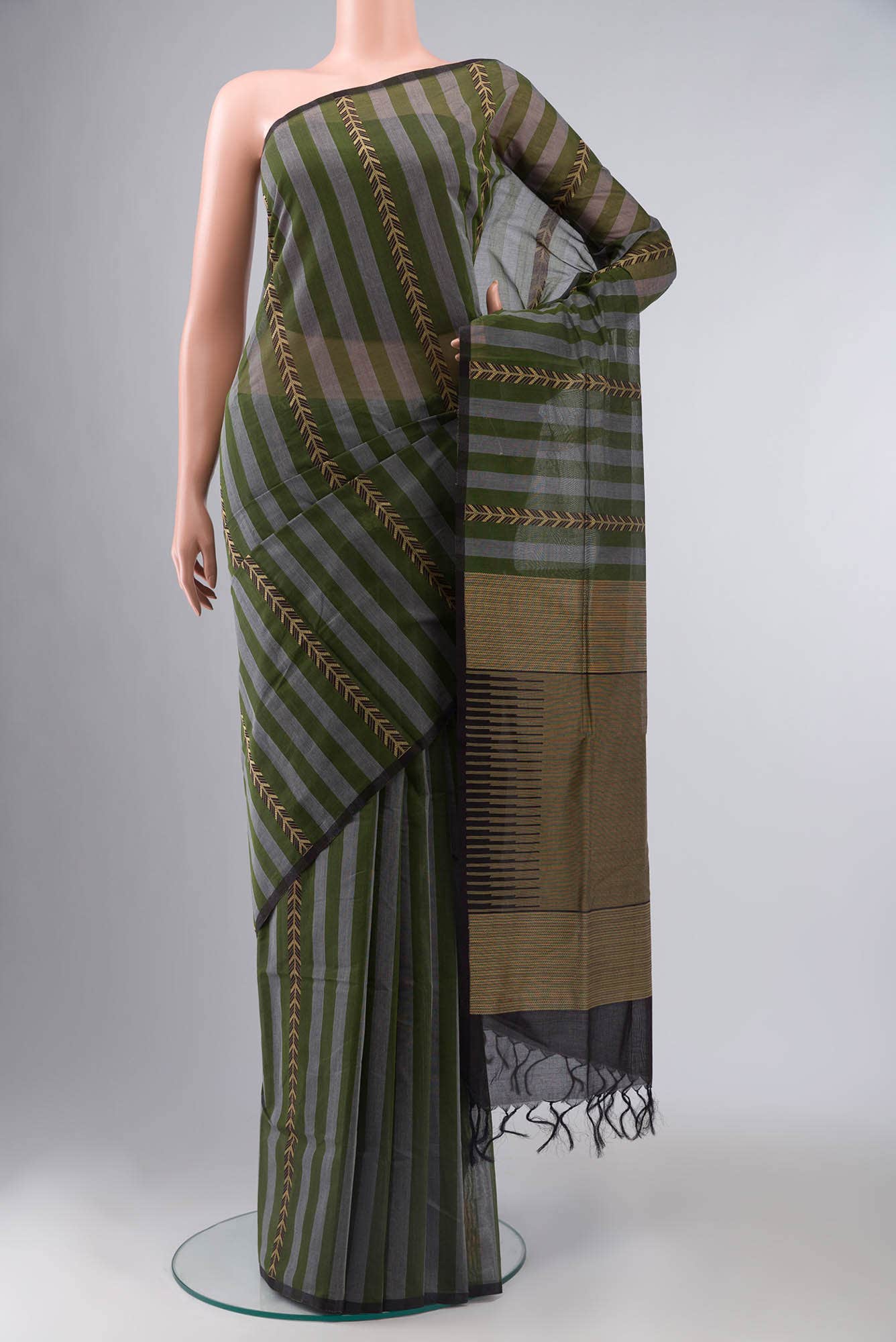 Green Coimbatore Cotton Saree