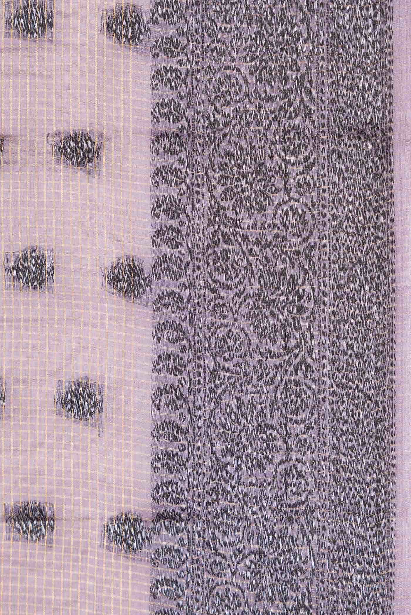 Lilac Dual Tone Tussar Silk Saree