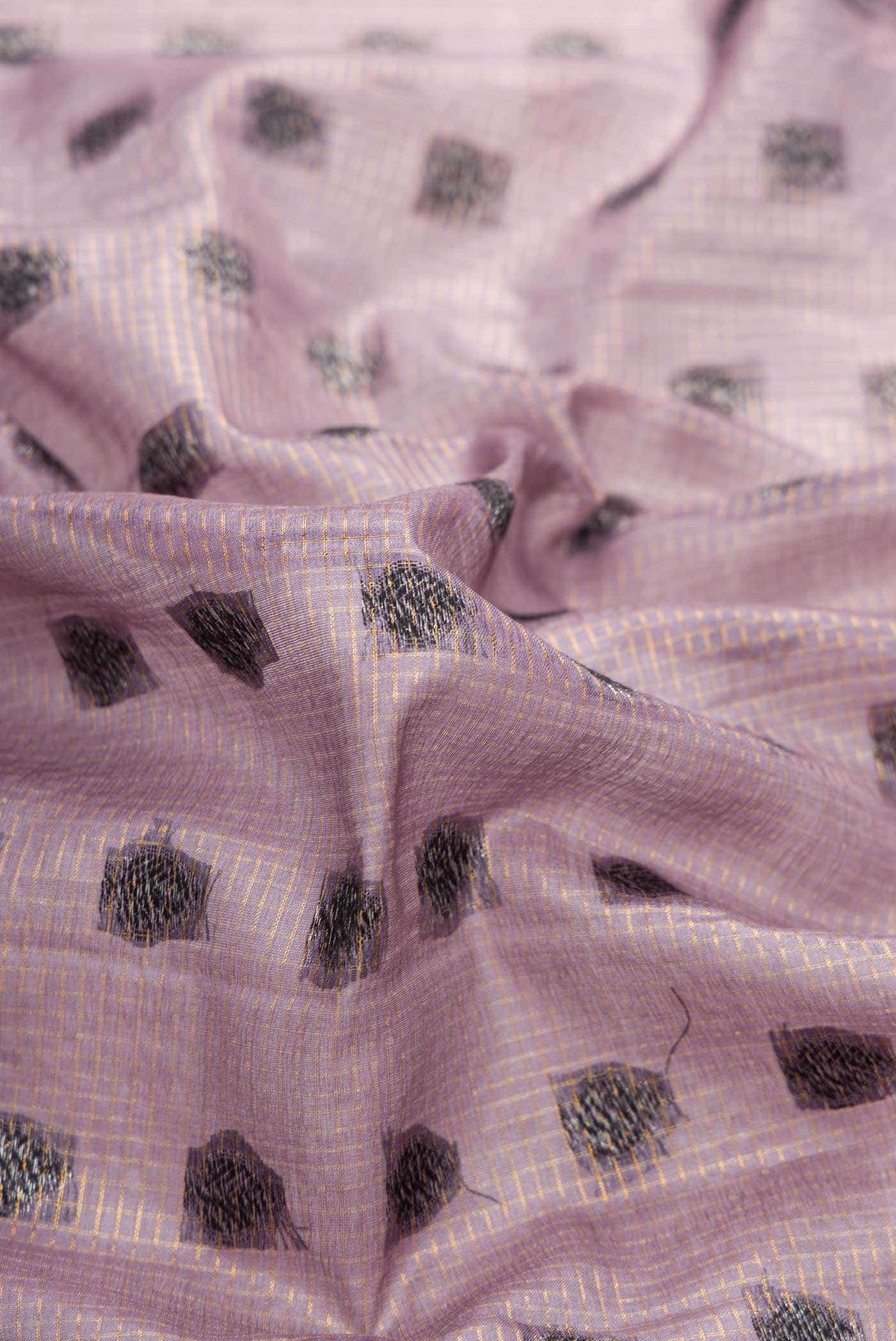 Lilac Dual Tone Tussar Silk Saree