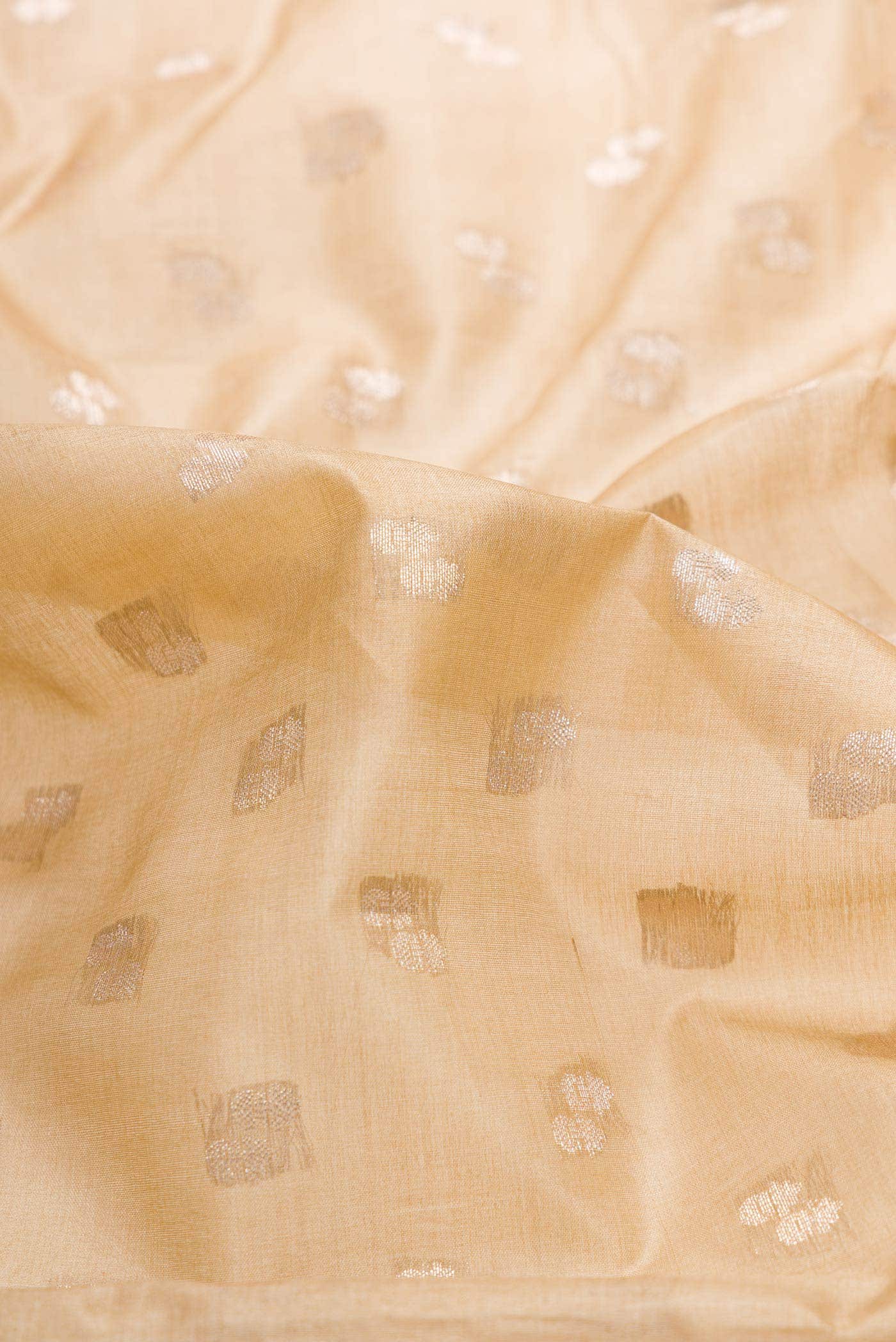 Beige Dual Tone Tussar Silk Saree
