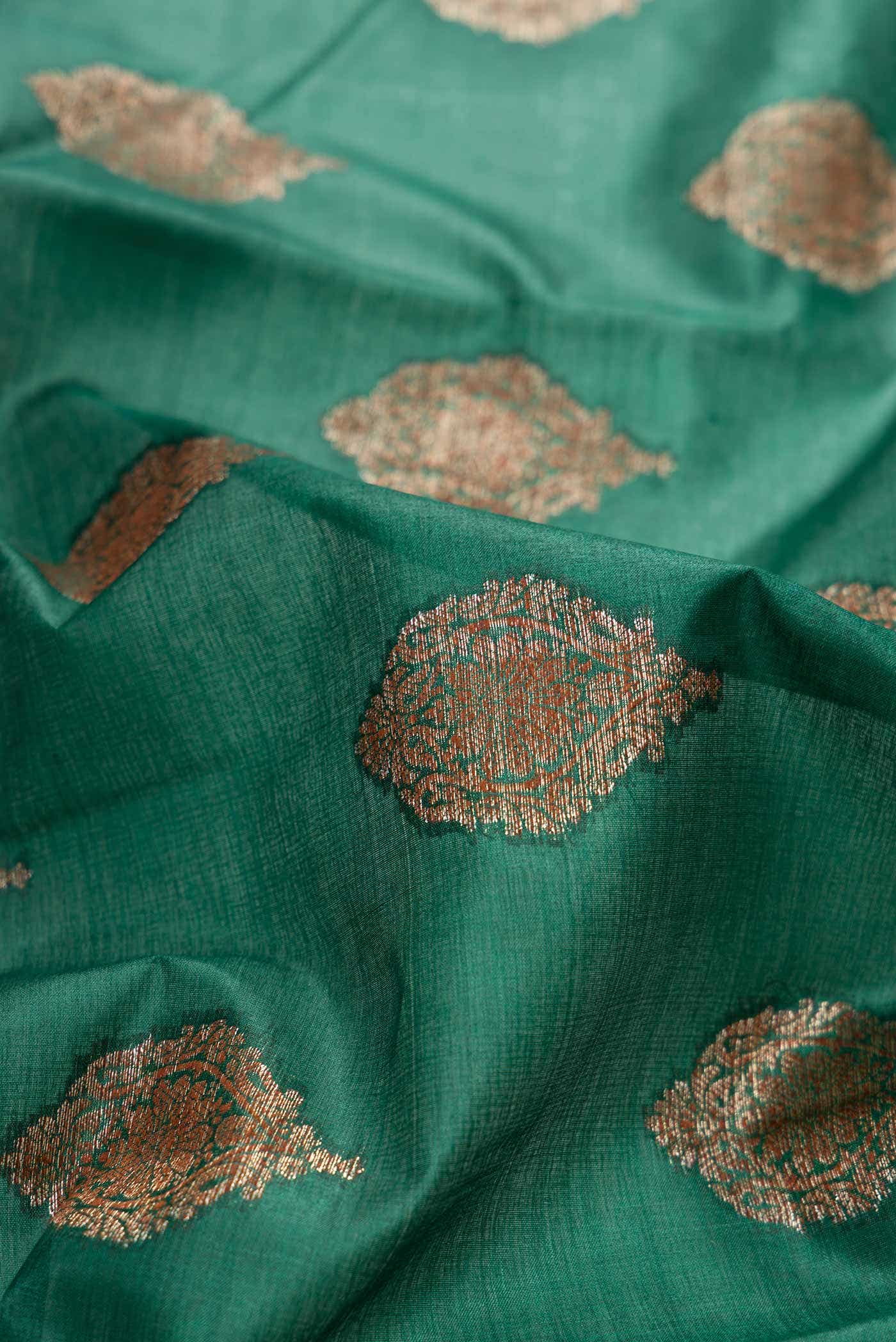 Green Dual Tone Tussar Silk Saree