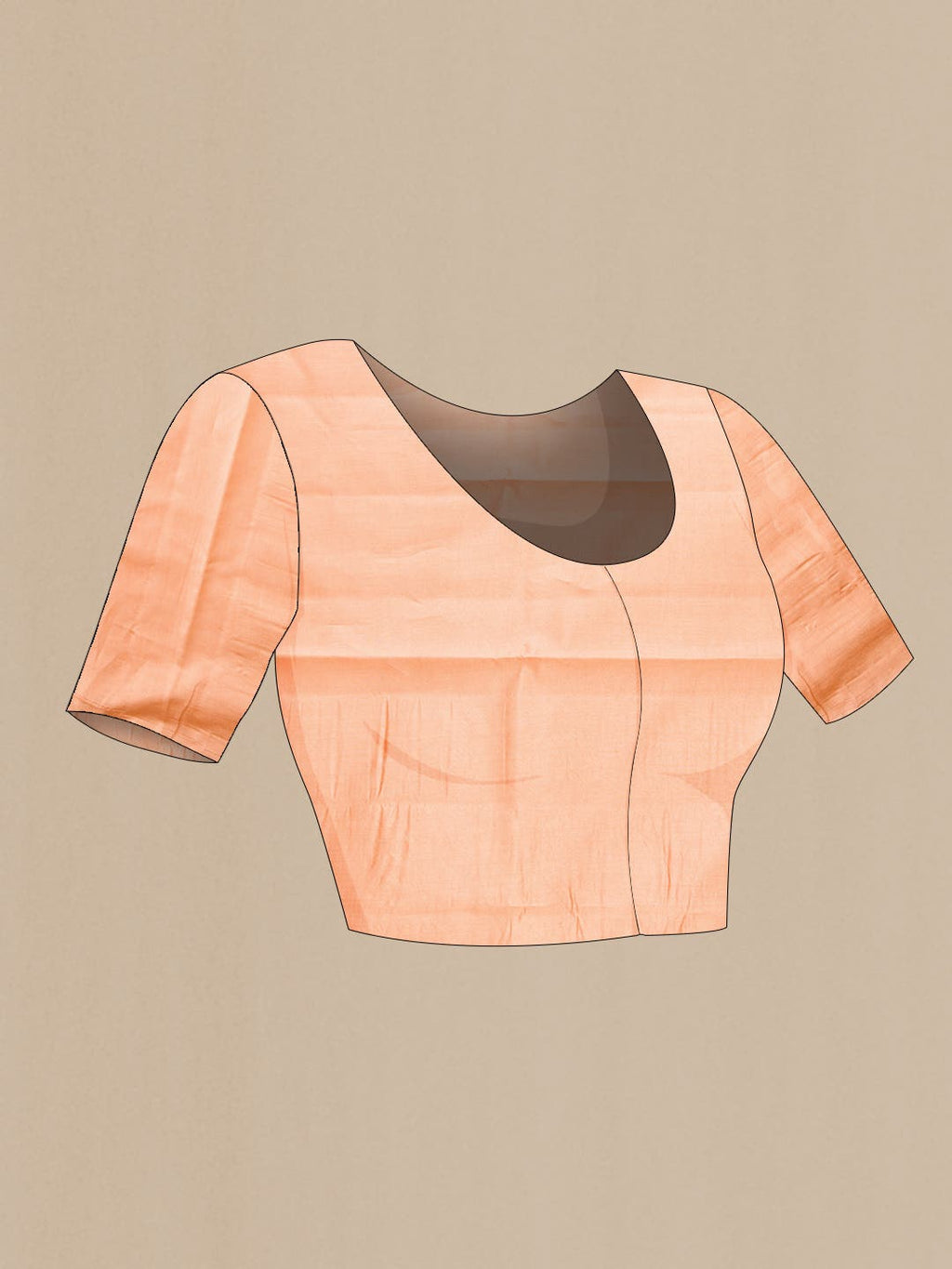 Peach Dual Tone Tussar Silk Saree