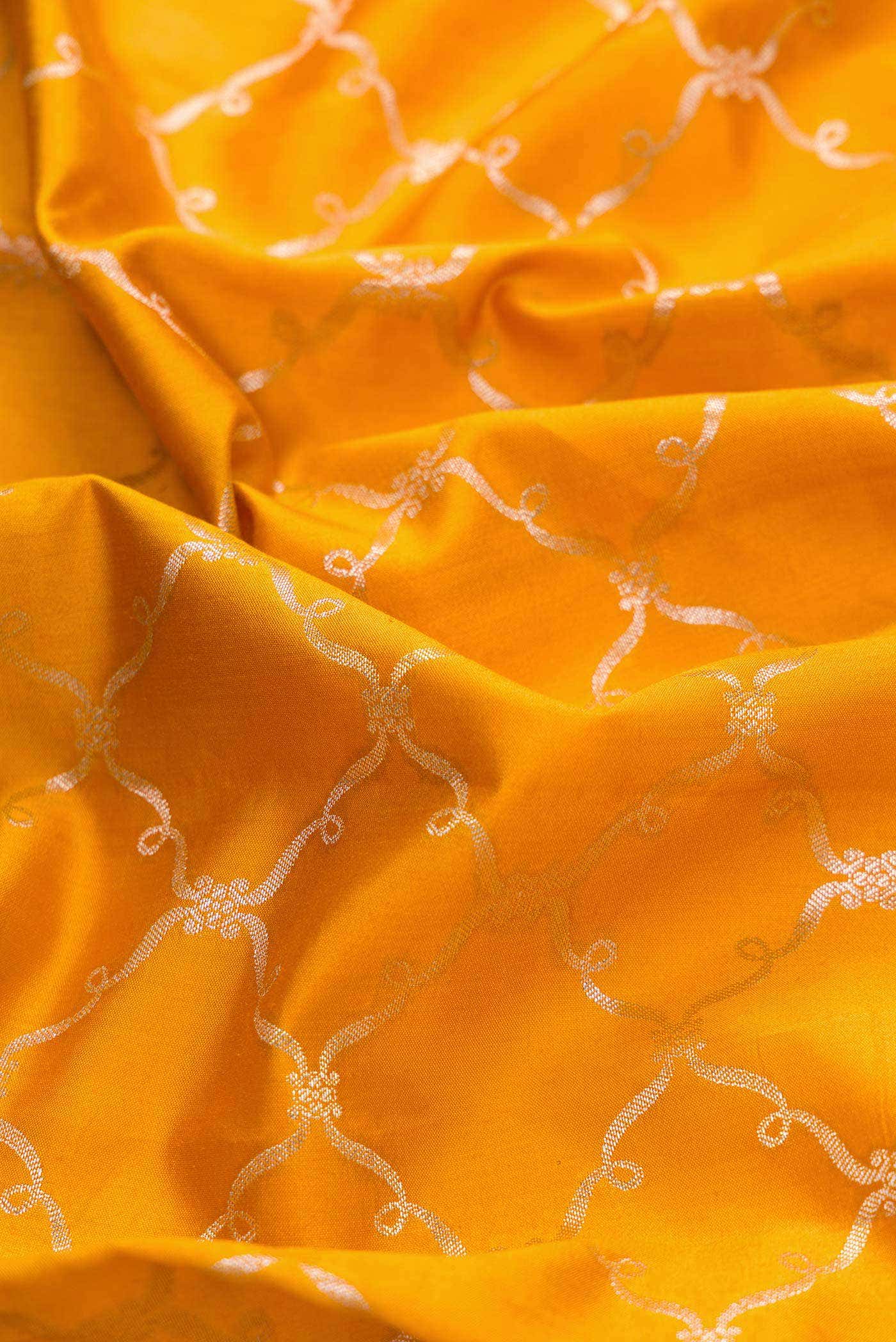 Yellow Dual Tone Tussar Silk Saree