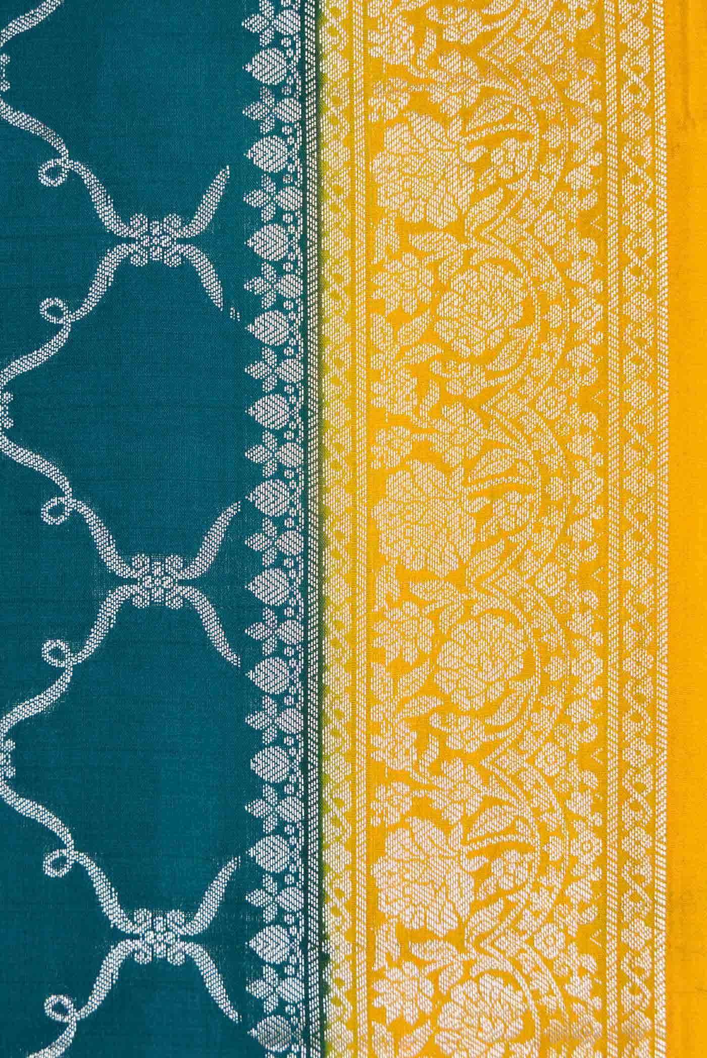Maya Blue Dual Tone Tussar Silk Saree