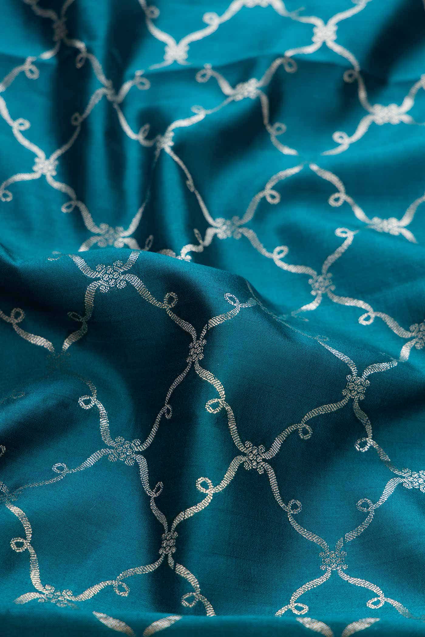 Maya Blue Dual Tone Tussar Silk Saree