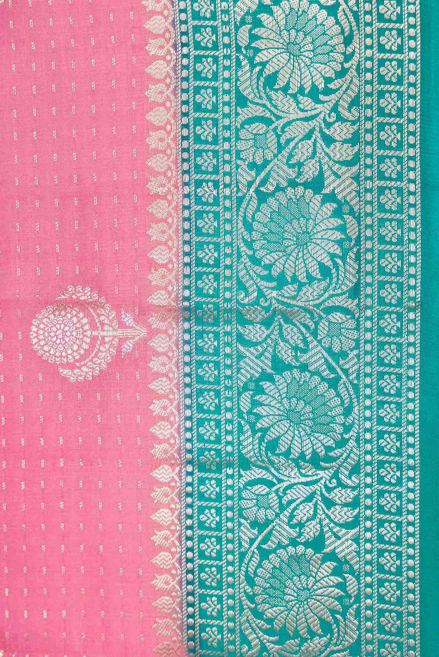 Pink Dual Tone Tussar Silk Saree
