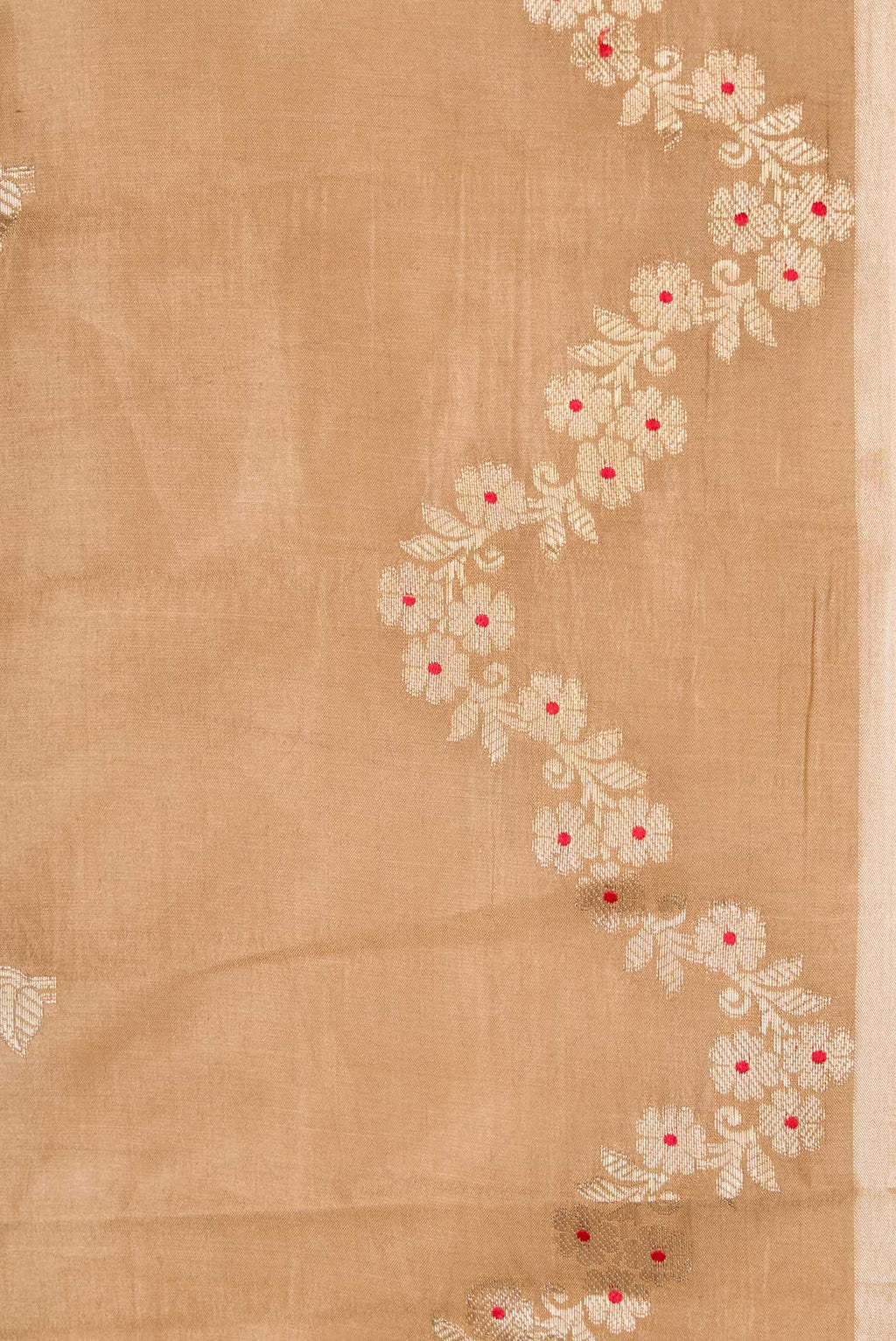 Dark Beige Dual Tone Tussar Silk Saree