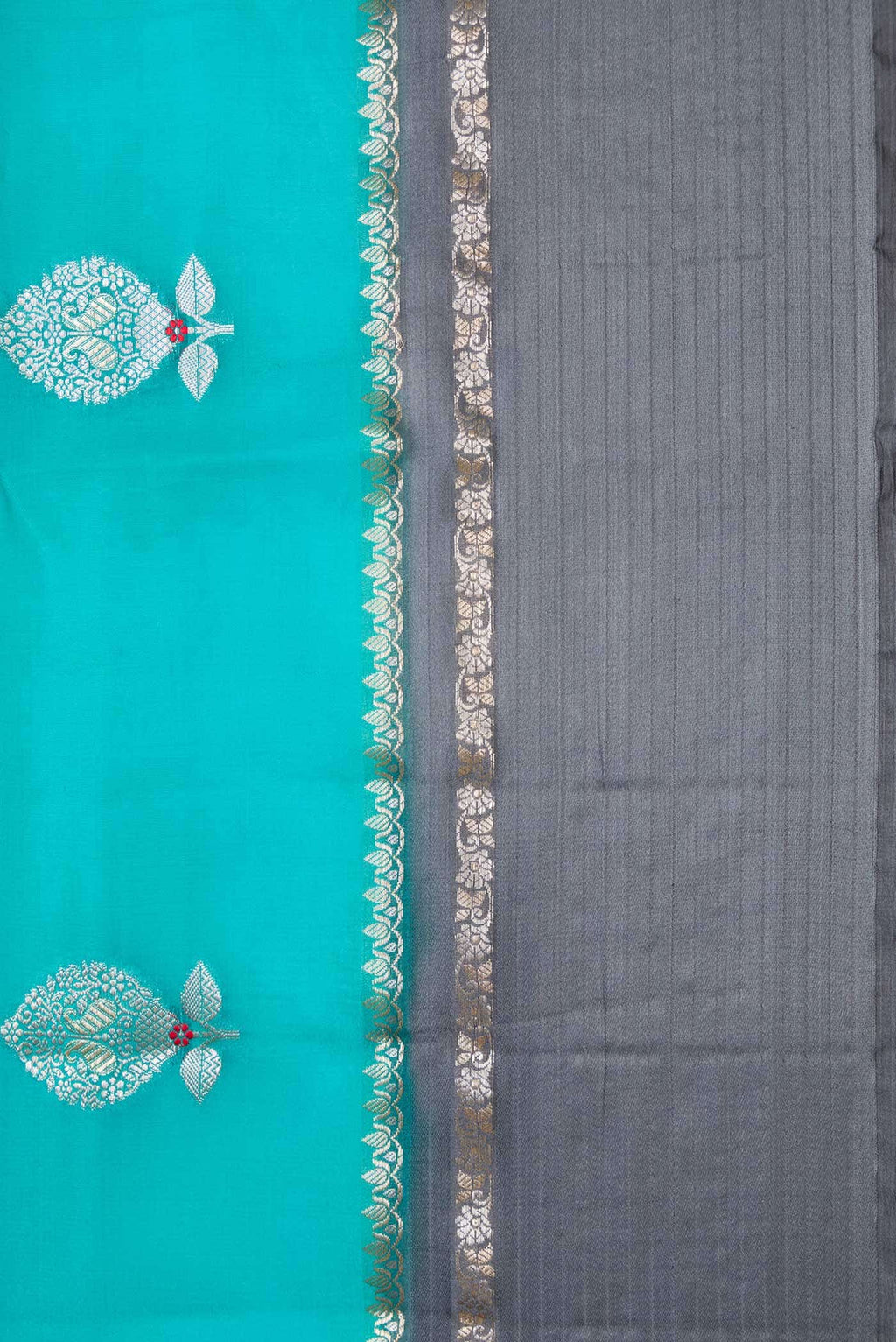 Green Dual Tone Tussar Silk Saree