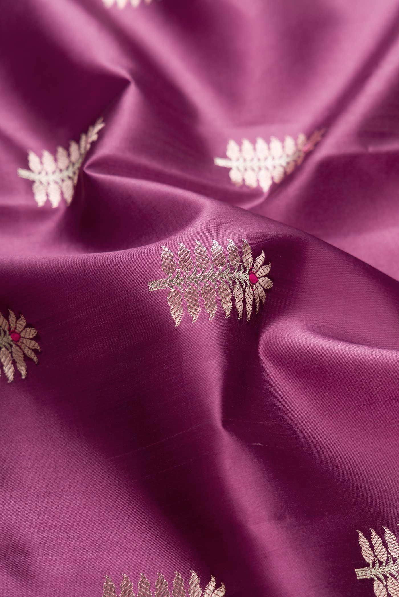 Burgundy Dual Tone Tussar Silk Saree