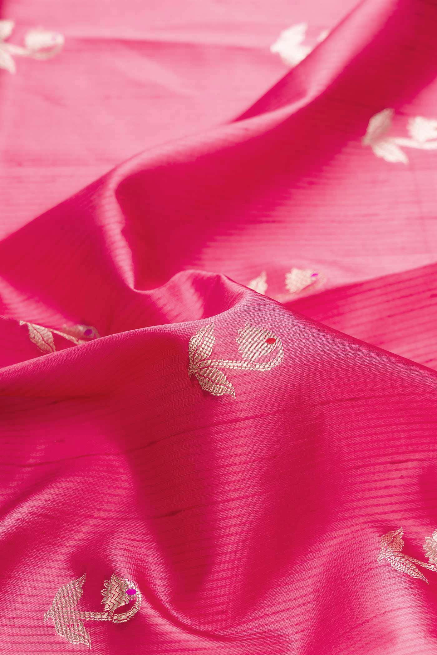 Pink Dual Tone Tussar Silk Saree