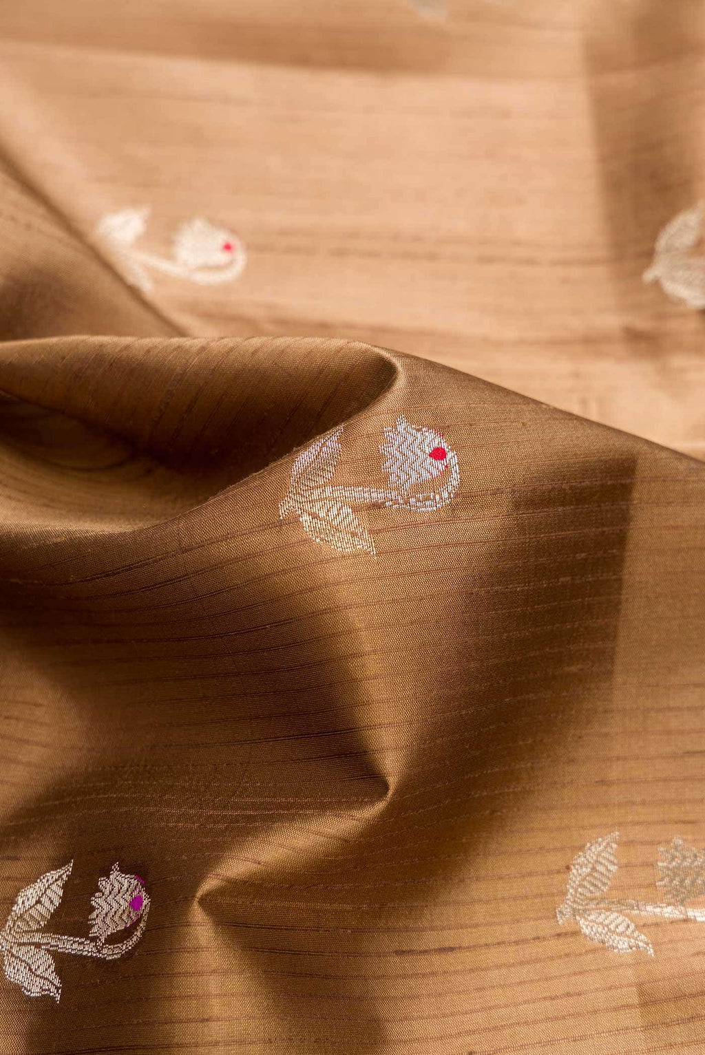 Mehandi Green Dual Tone Tussar Silk Saree