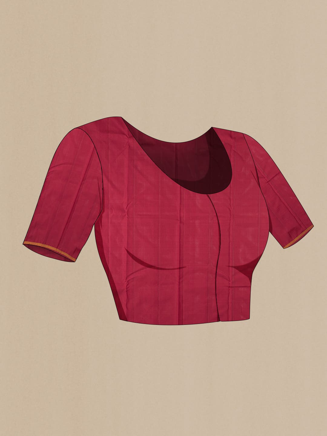 Maroon Kanchipuram Silk Saree