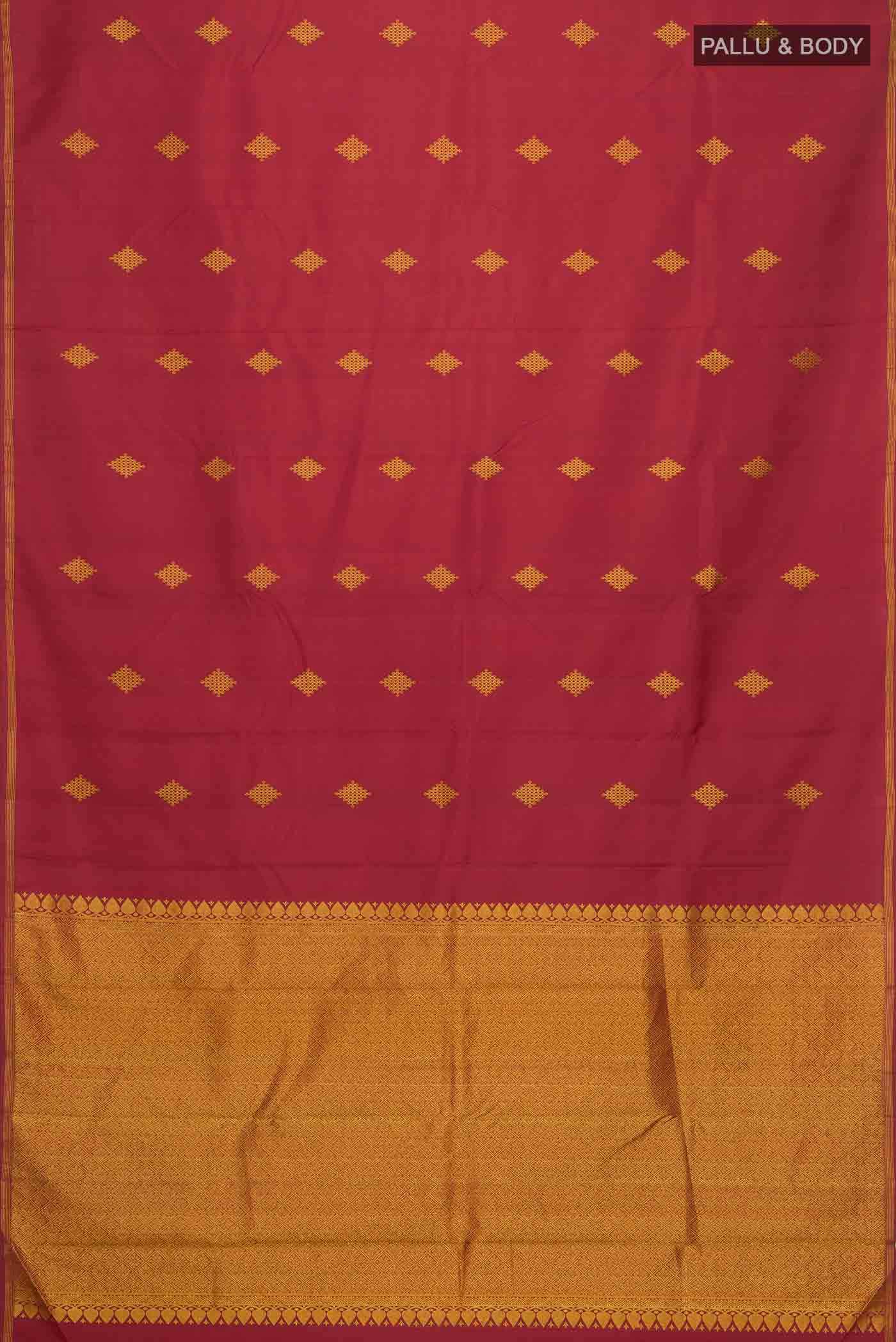 Maroon Kanchipuram Silk Saree