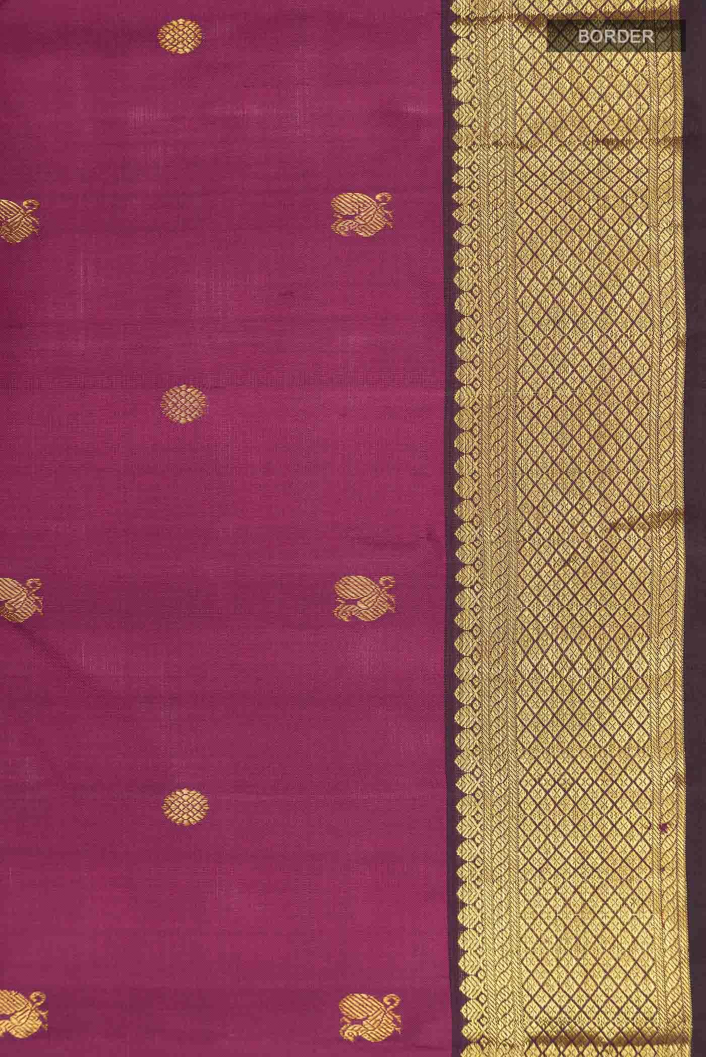 Maroon Kanchipuram Silk Saree