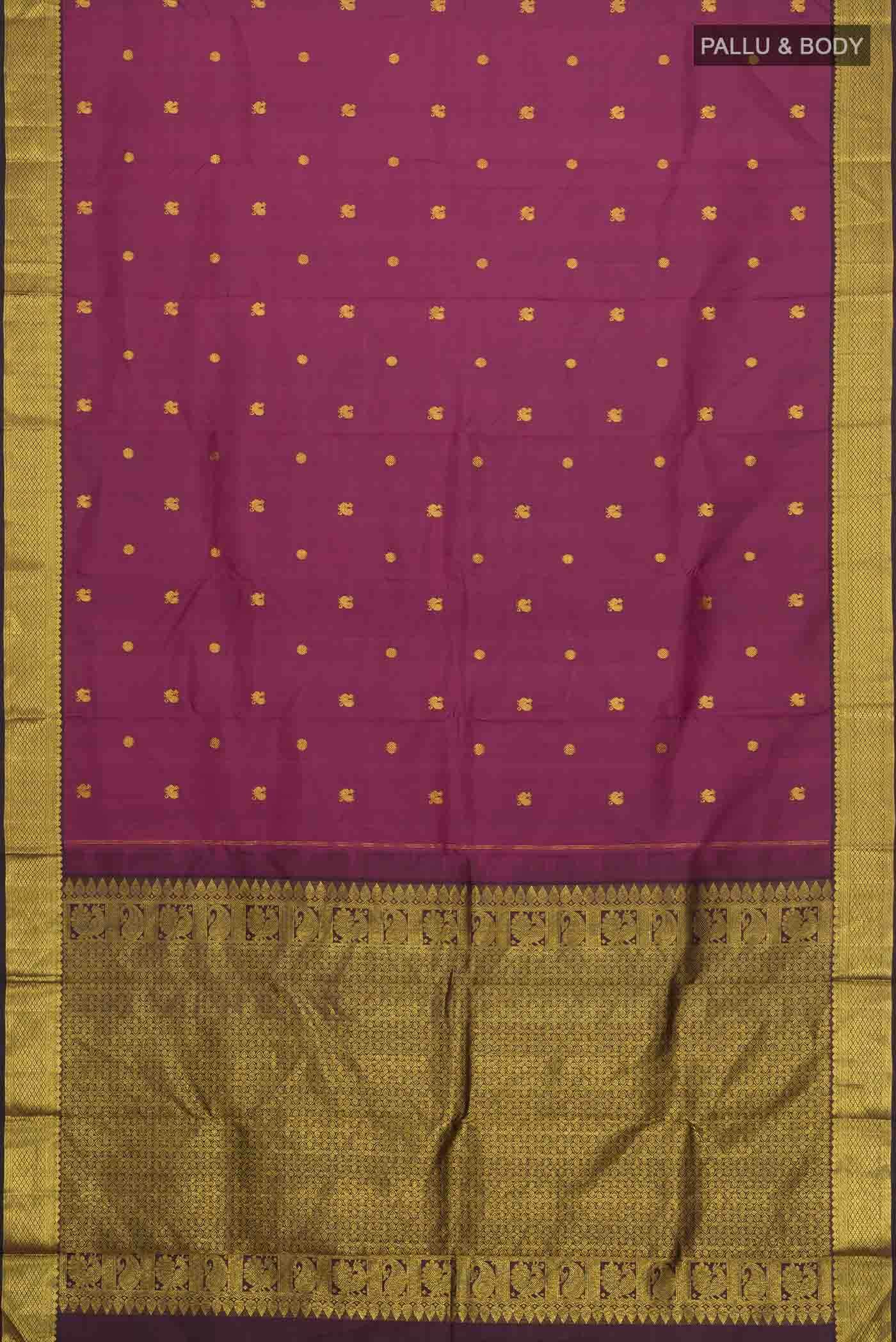 Maroon Kanchipuram Silk Saree