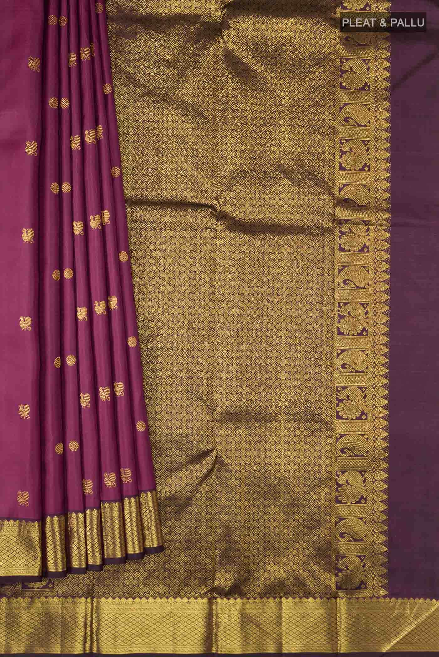 Maroon Kanchipuram Silk Saree