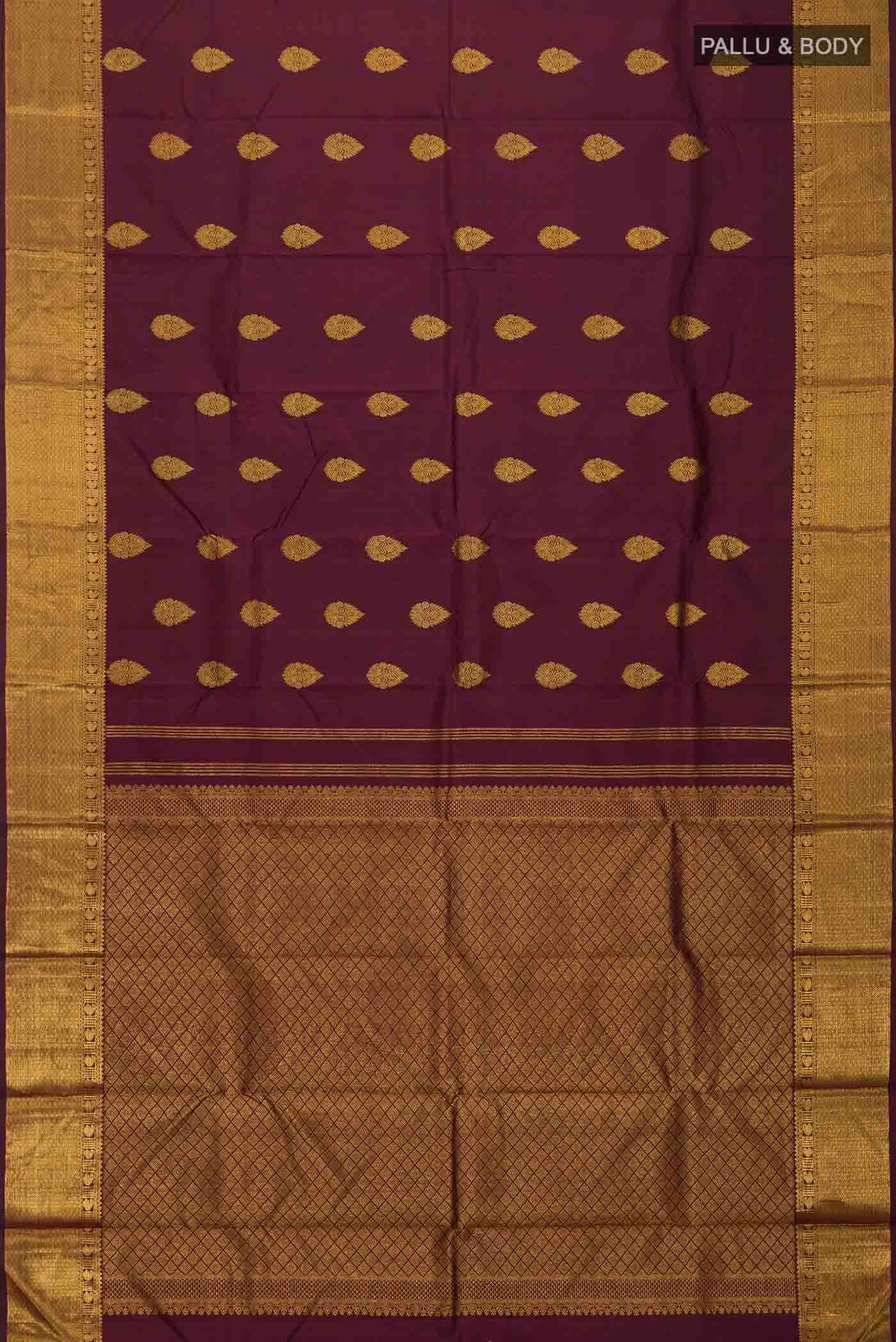 Brown Kanchipuram Silk Saree