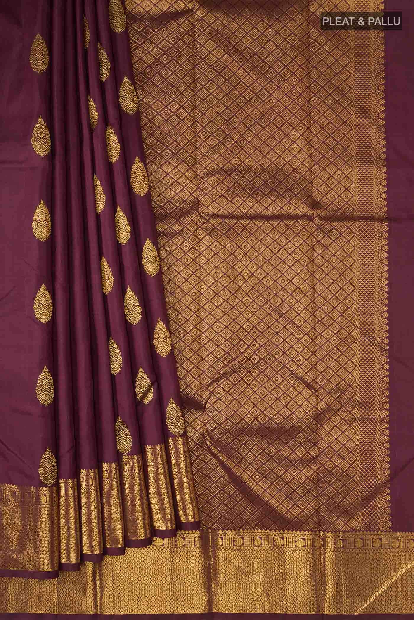 Brown Kanchipuram Silk Saree