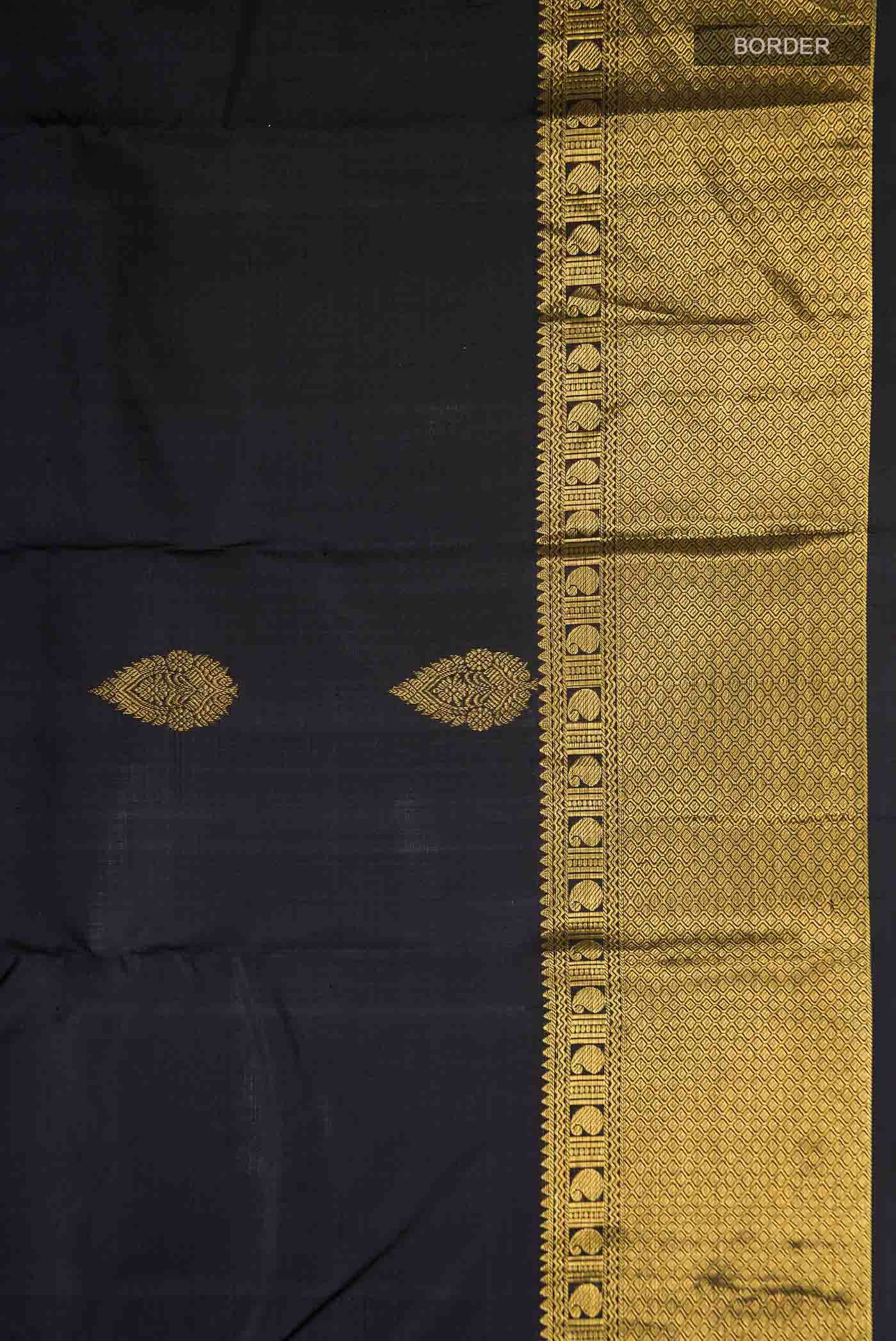 Black Kanchipuram Silk Saree