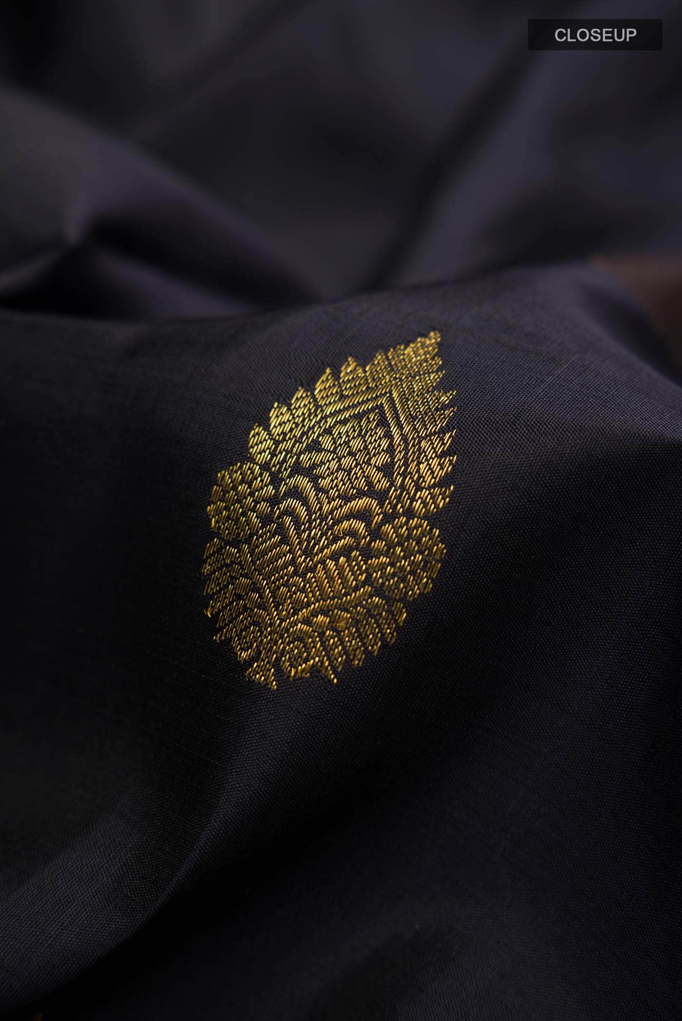 Black Kanchipuram Silk Saree