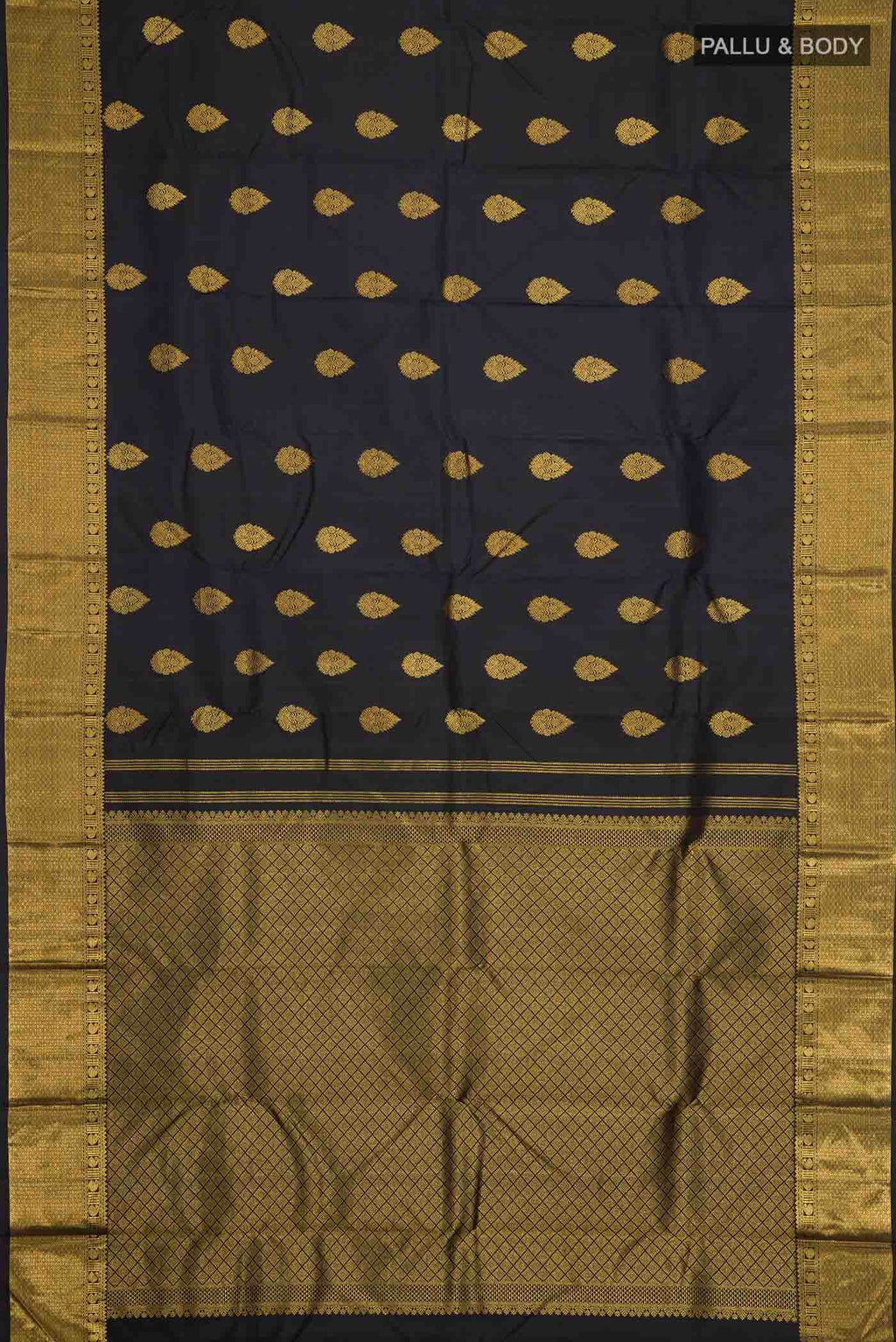 Black Kanchipuram Silk Saree