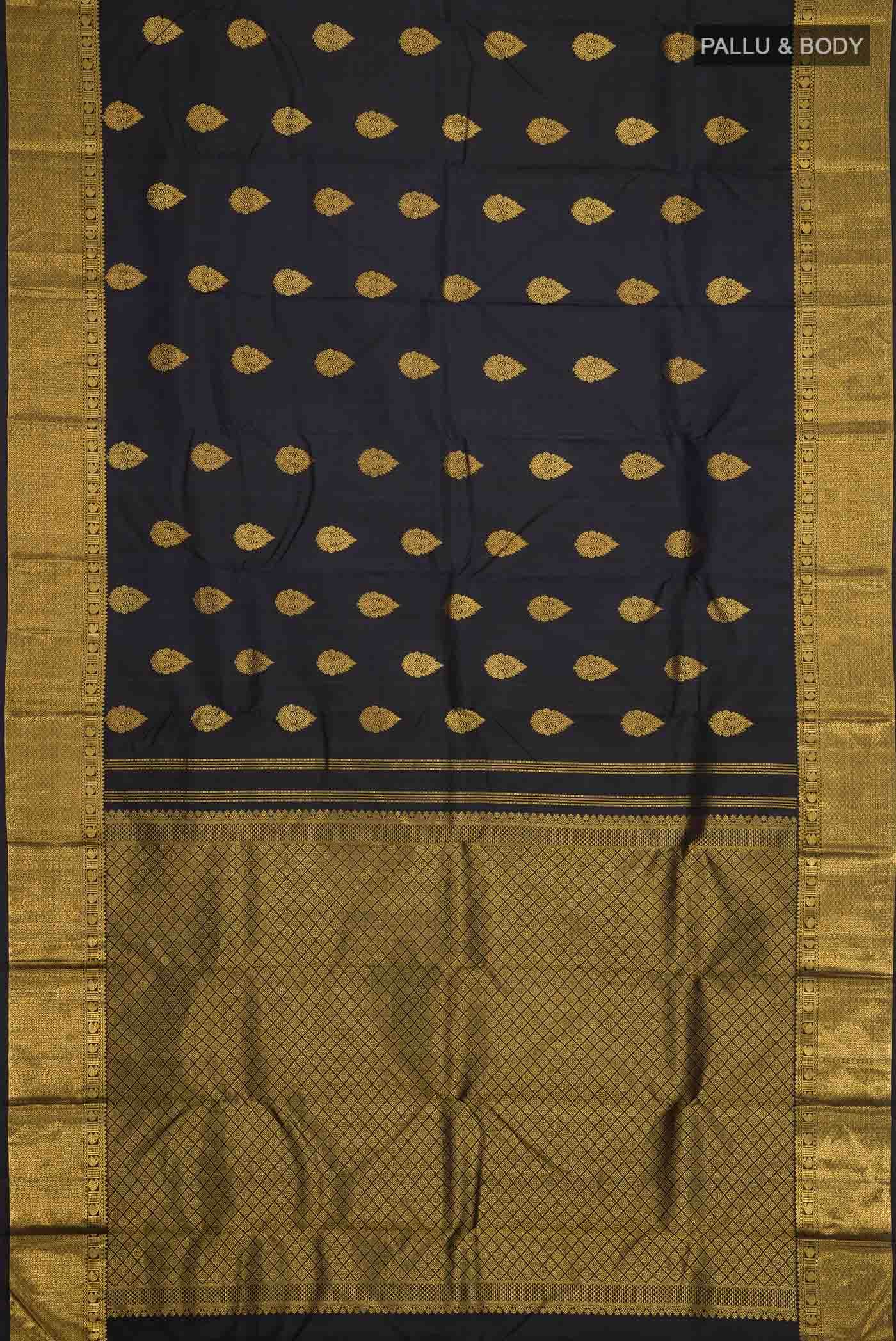Black Kanchipuram Silk Saree