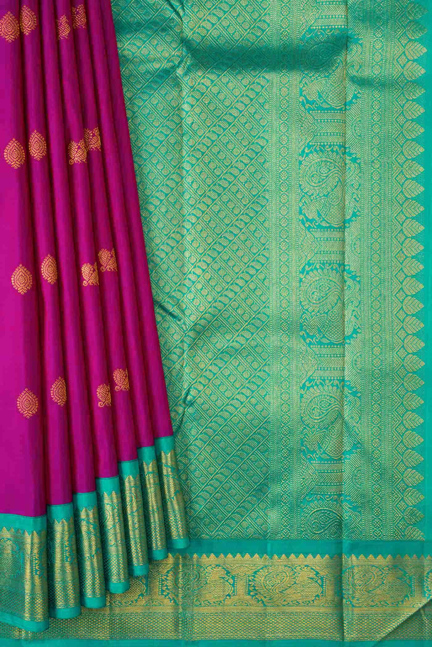 Purple Dual Tone Kanchipuram Silk Saree
