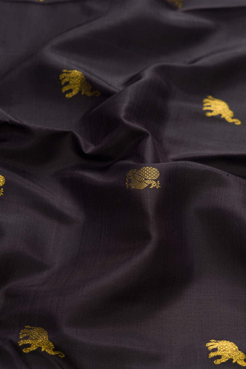 Pure Silk Pure Zari Black Kanchipuram Saree