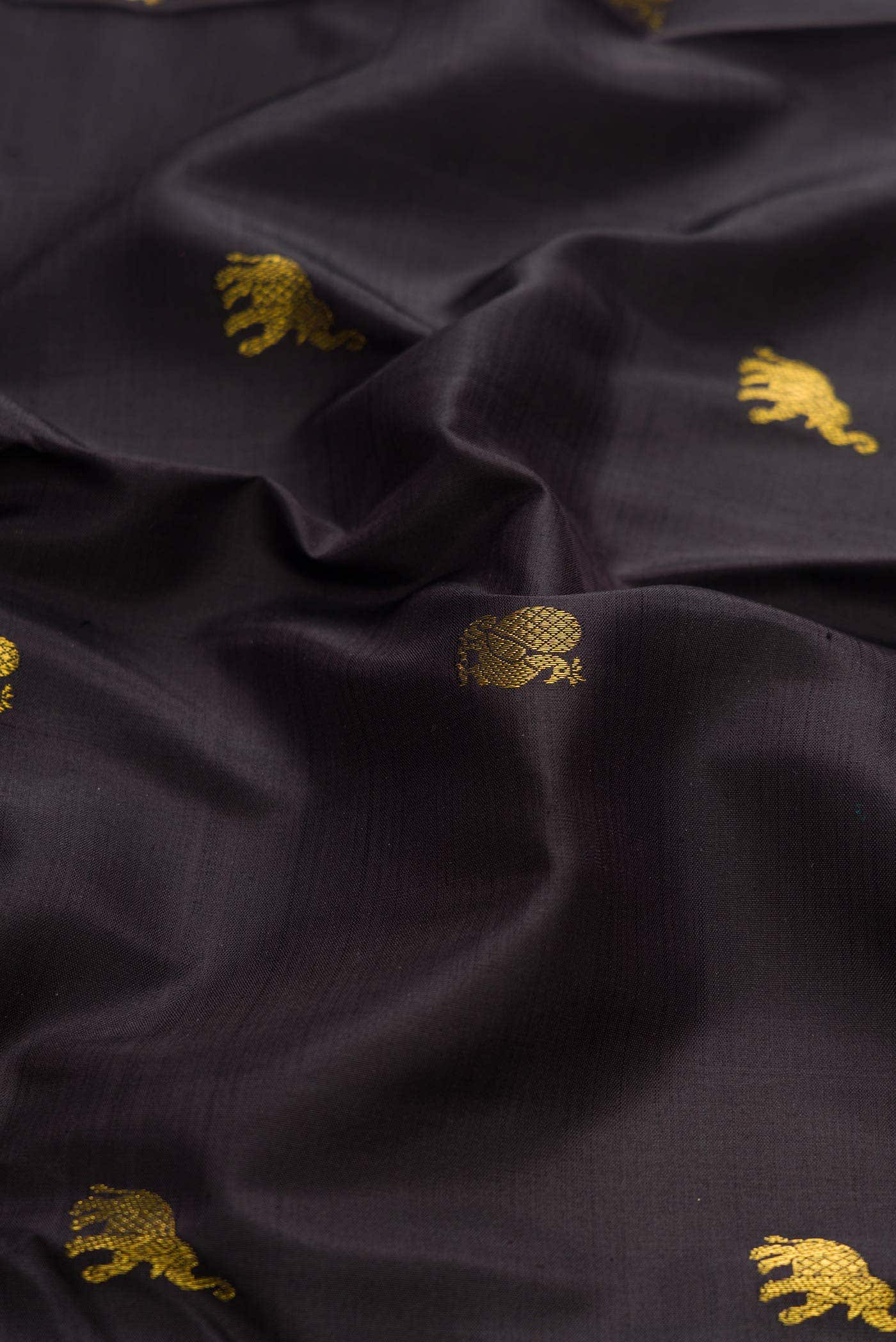 Pure Silk Pure Zari Black Kanchipuram Saree