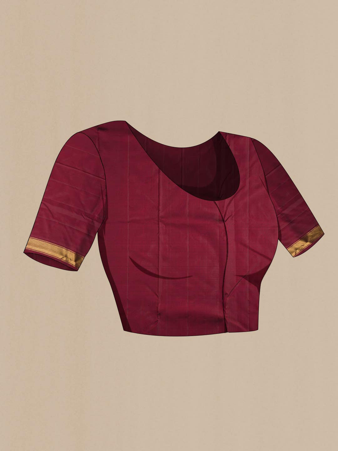 Maroon Kanchipuram Silk Saree