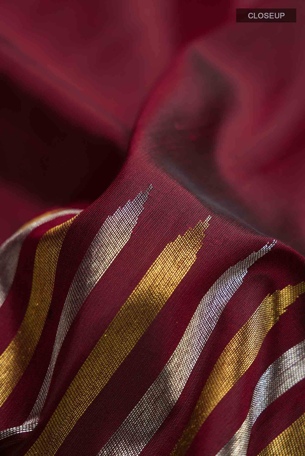 Maroon Kanchipuram Silk Saree