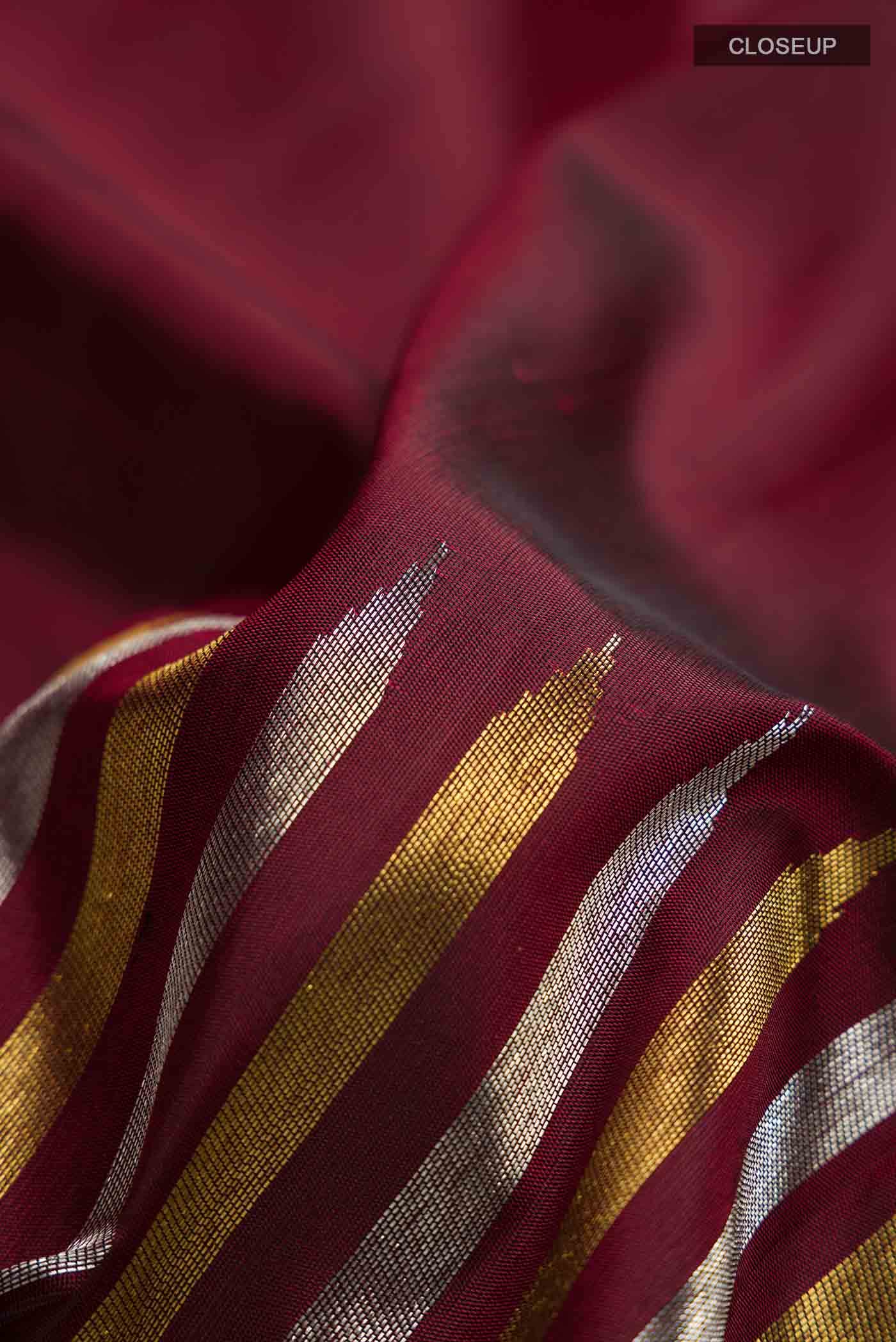Maroon Kanchipuram Silk Saree