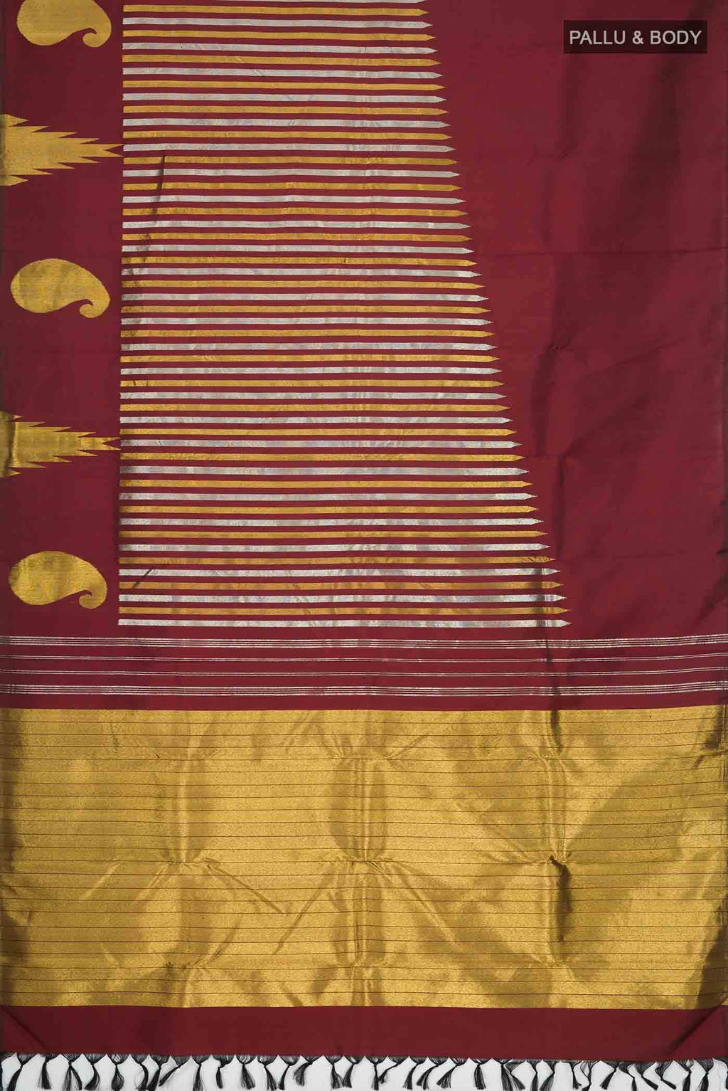 Maroon Kanchipuram Silk Saree