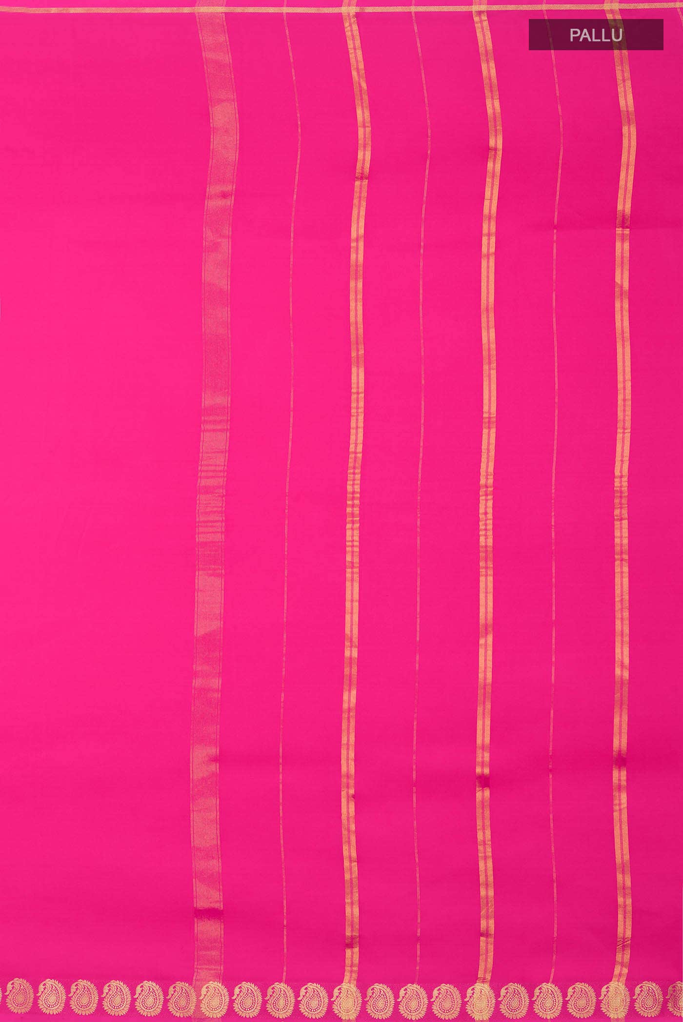 Pure Silk Pure Zari Pink Mysore Crepe Saree