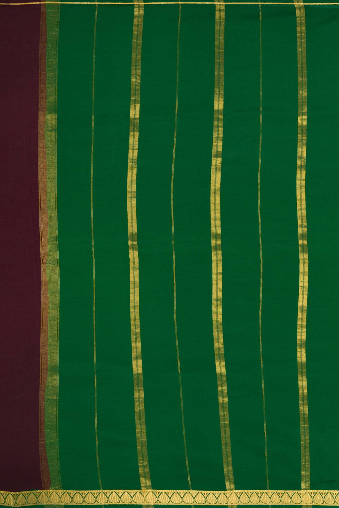 Pure Silk Pure Zari Coffee Brown Dual Tone Mysore Crepe Saree
