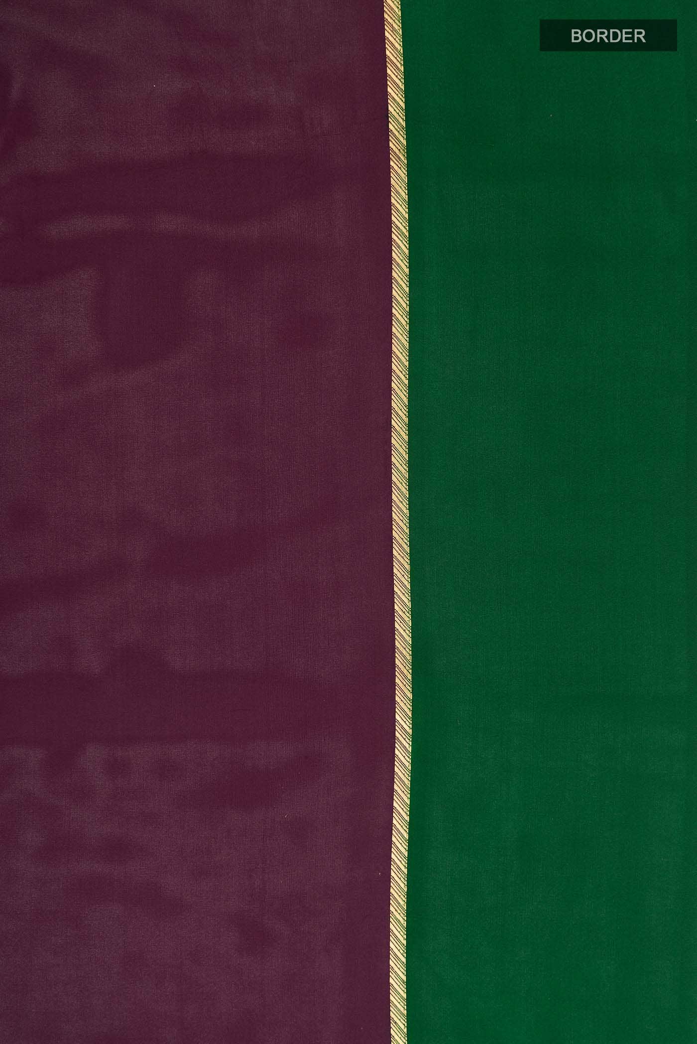Pure Silk Pure Zari Purple Mysore Crepe Saree