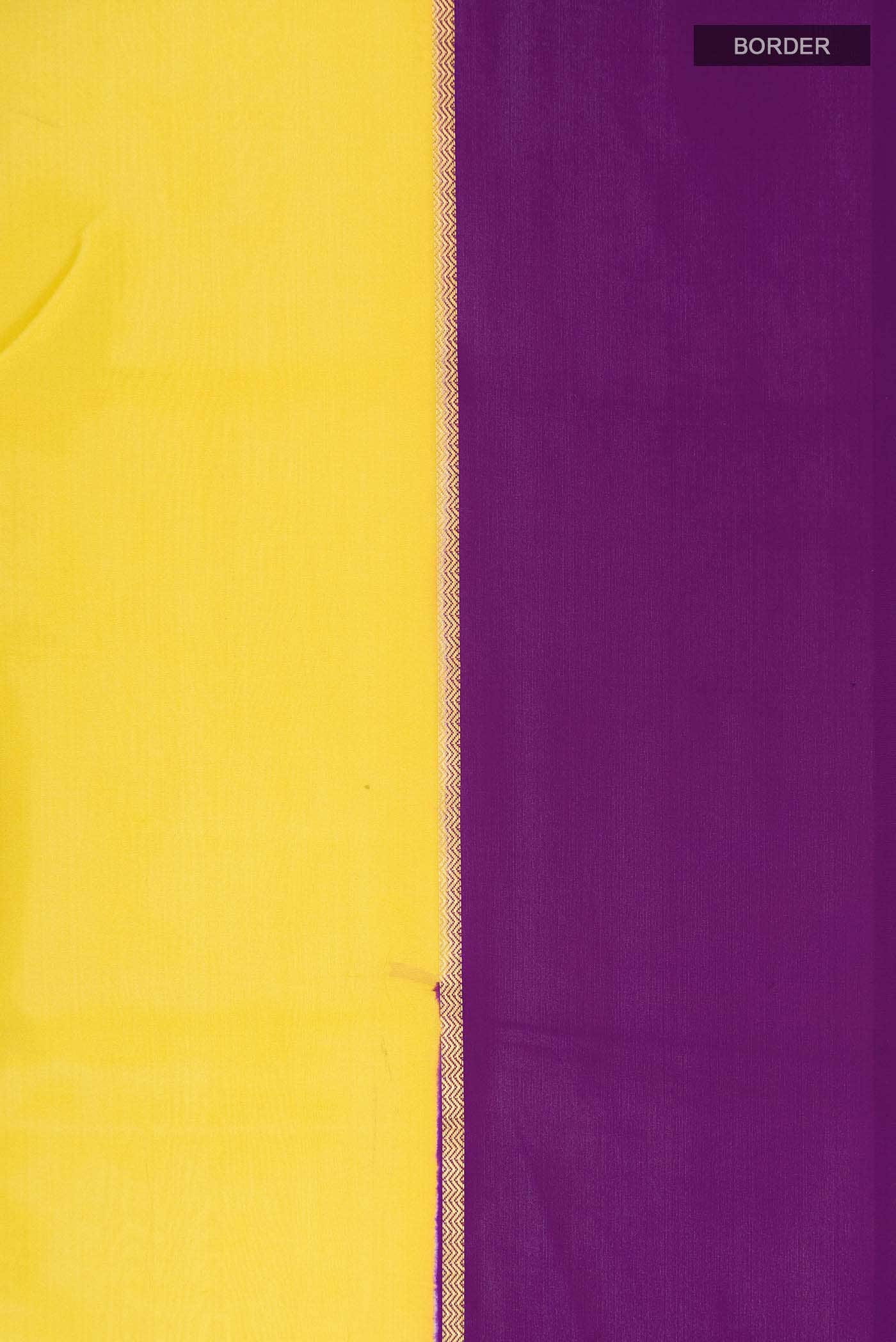 Pure Silk Pure Zari Yellow Mysore Crepe Saree