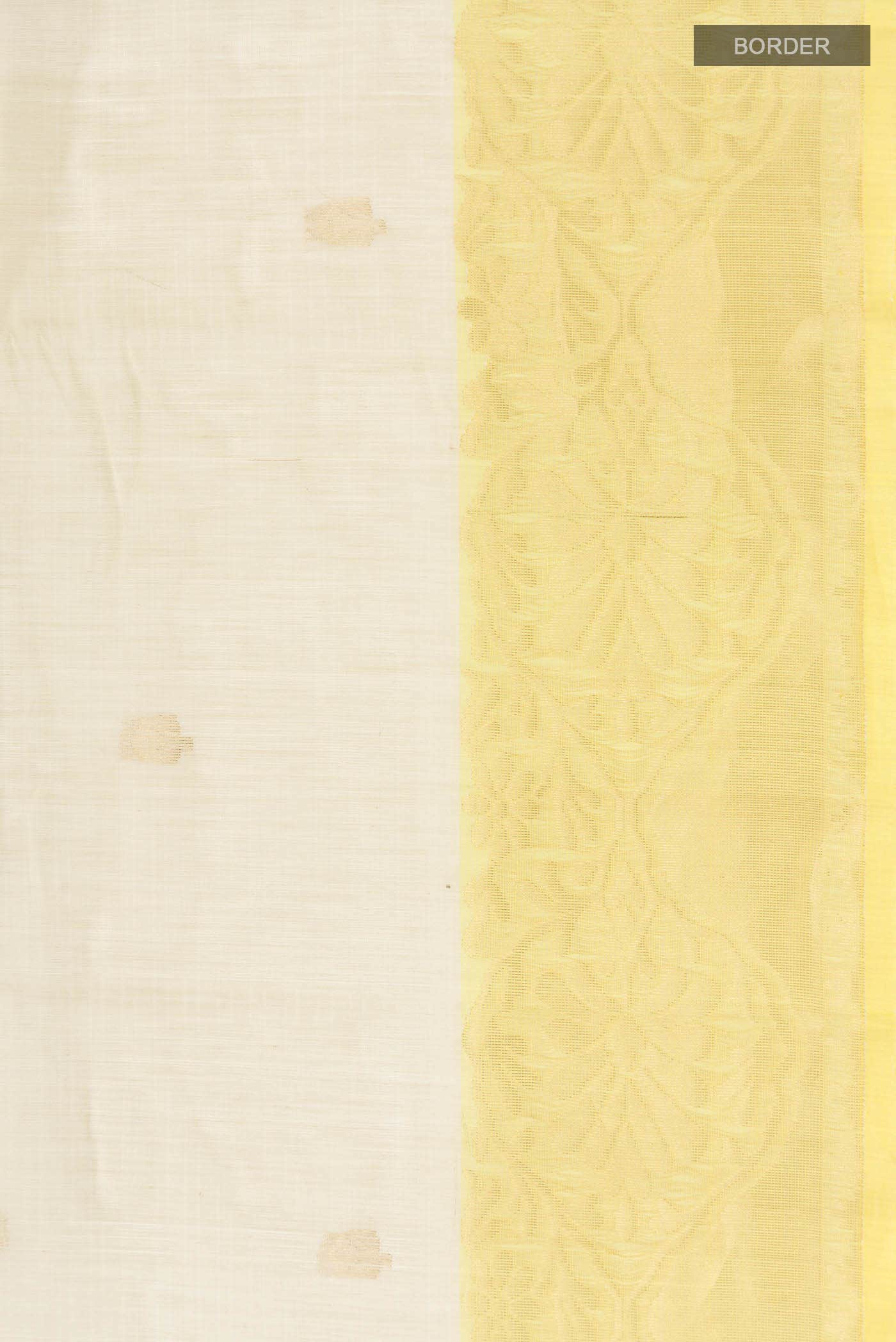 Beige Silk Cotton Saree