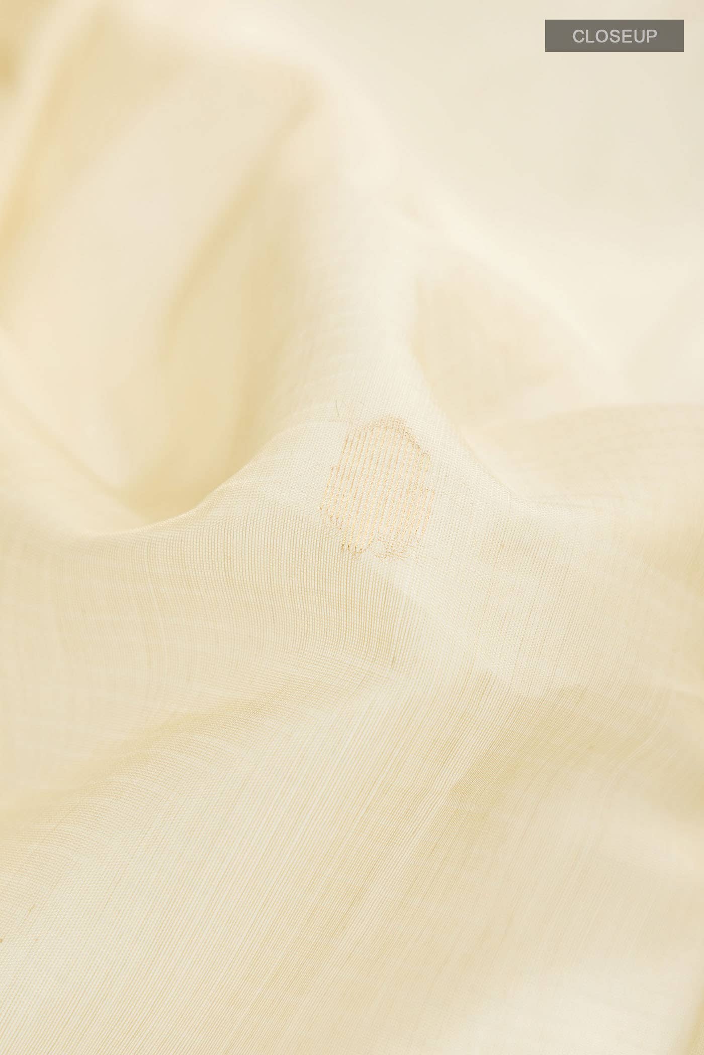 Beige Silk Cotton Saree