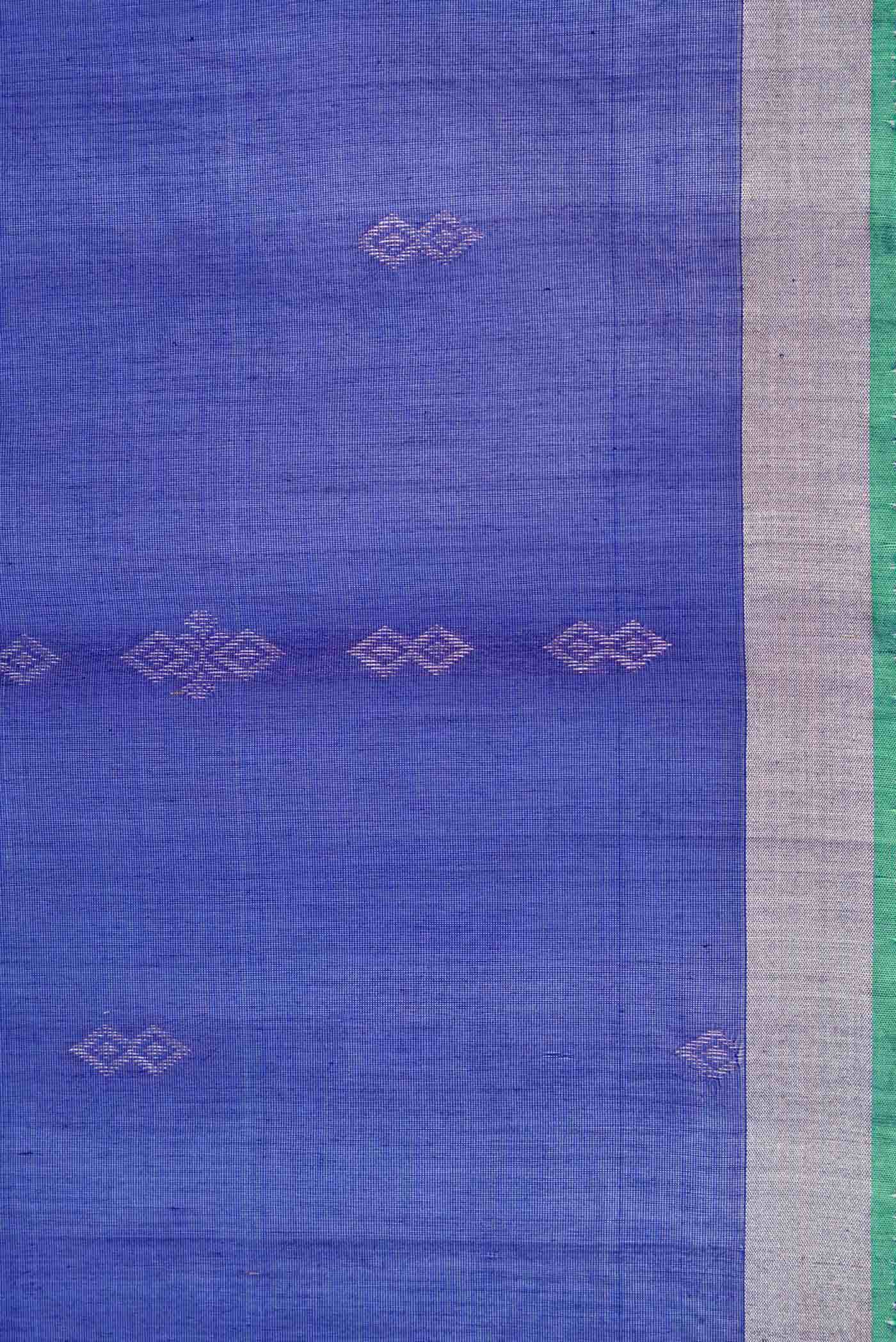 Royal Blue Dual Tone Silk Cotton Saree