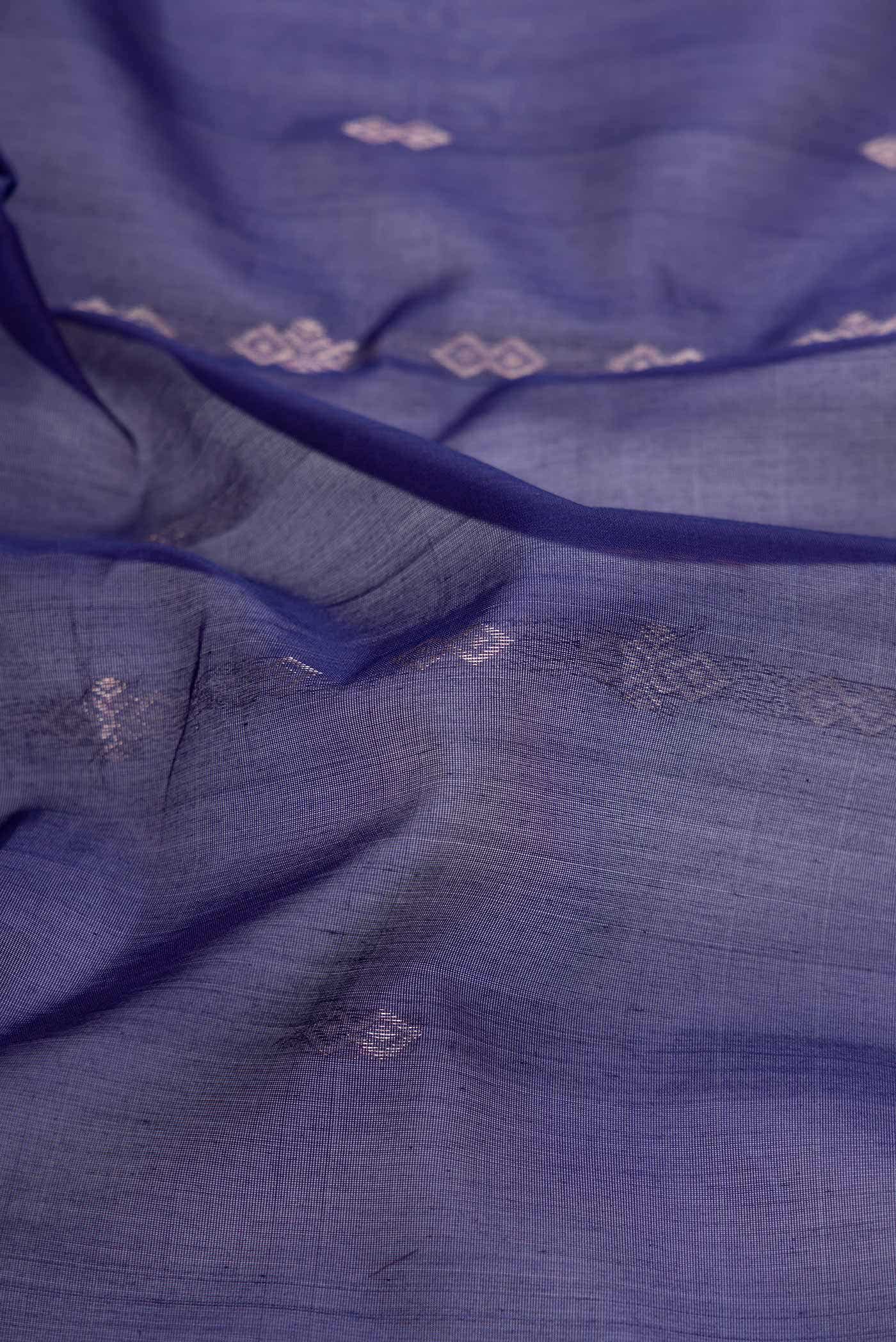 Navy Blue Dual Tone Silk Cotton Saree