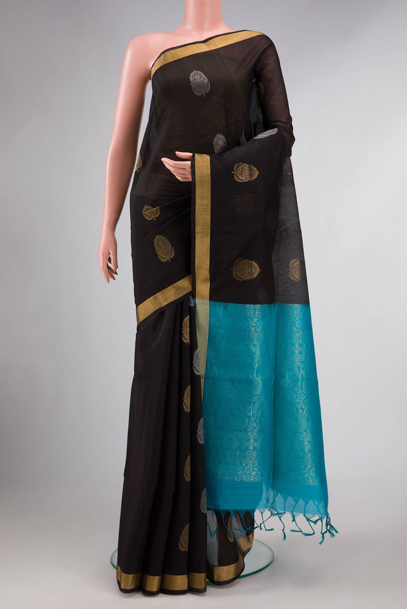 Black Silk Cotton Saree