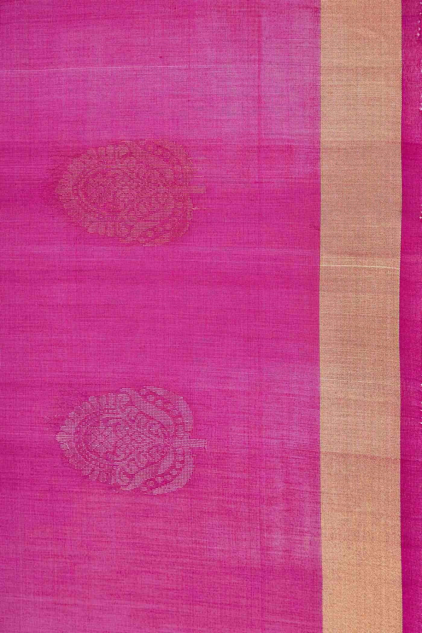 Magenta Dual Tone Silk Cotton Saree