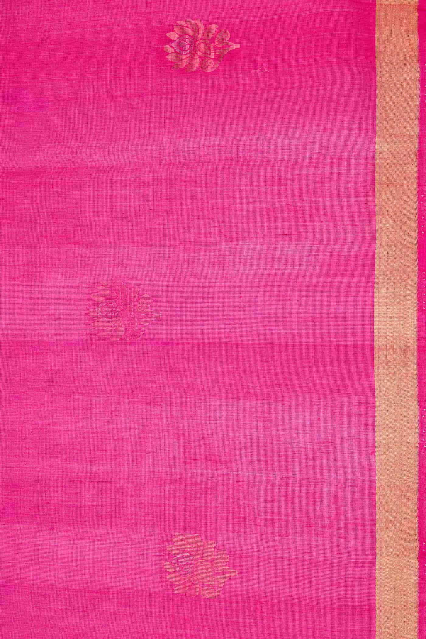 Pink Dual Tone Silk Cotton Saree
