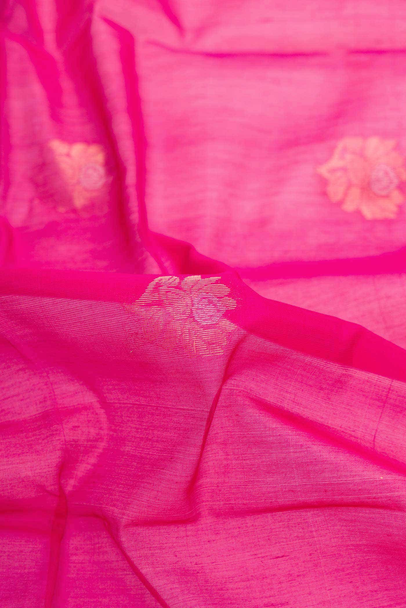 Pink Dual Tone Silk Cotton Saree