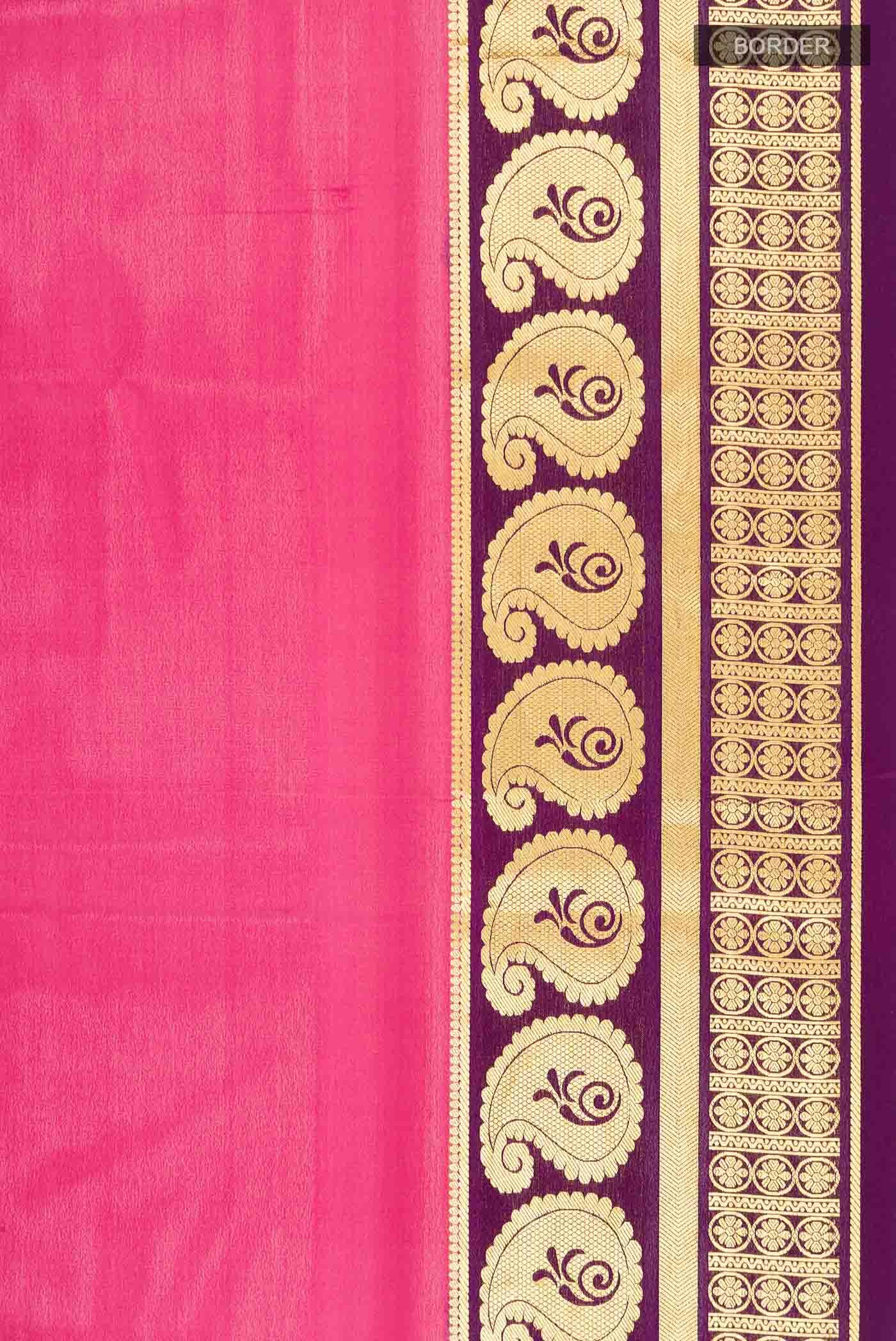 Pink Mysore Crepe Saree