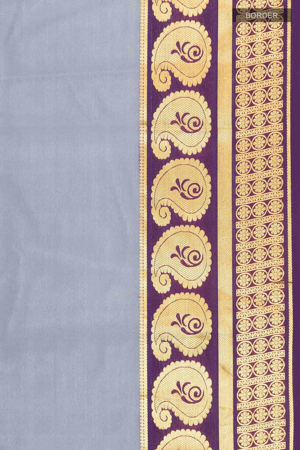 Grey Mysore Crepe Saree