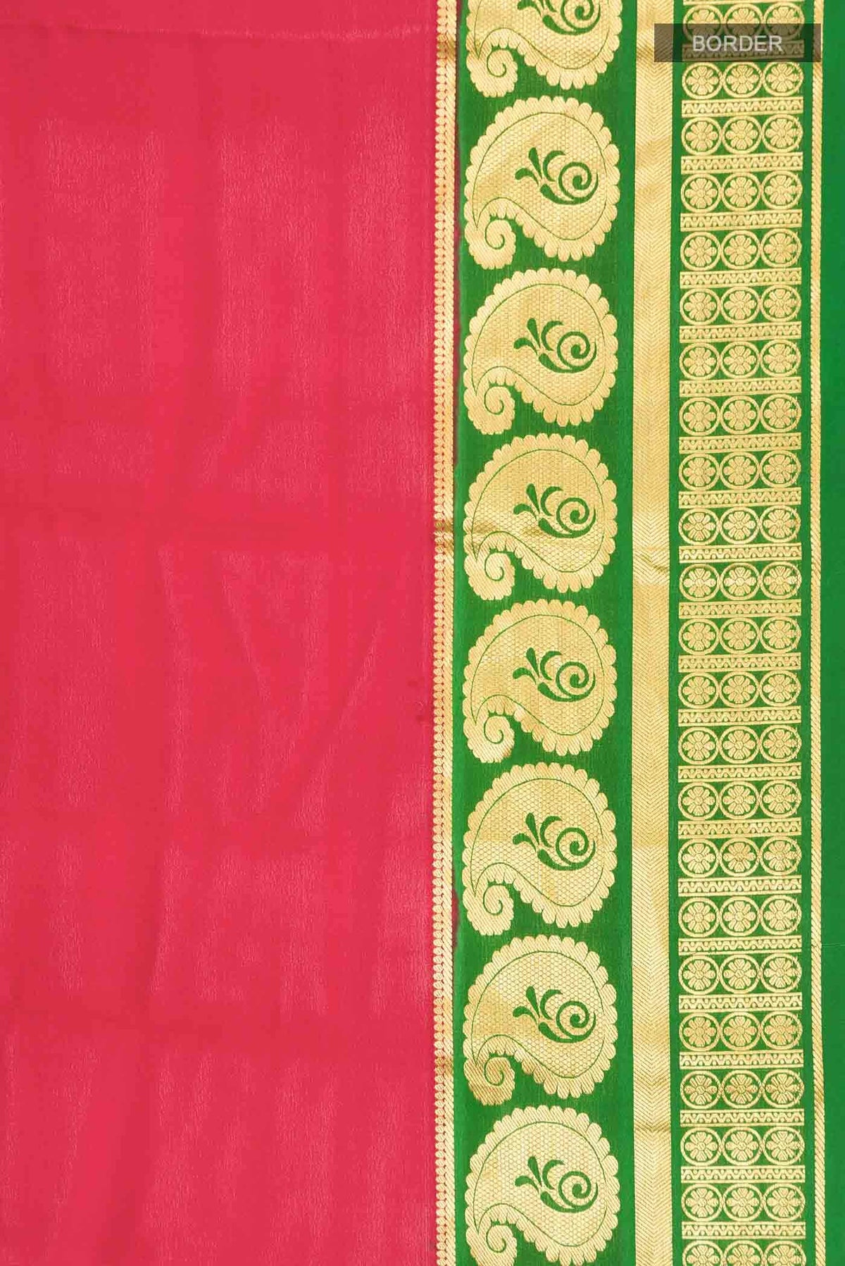 Red Mysore Crepe Saree